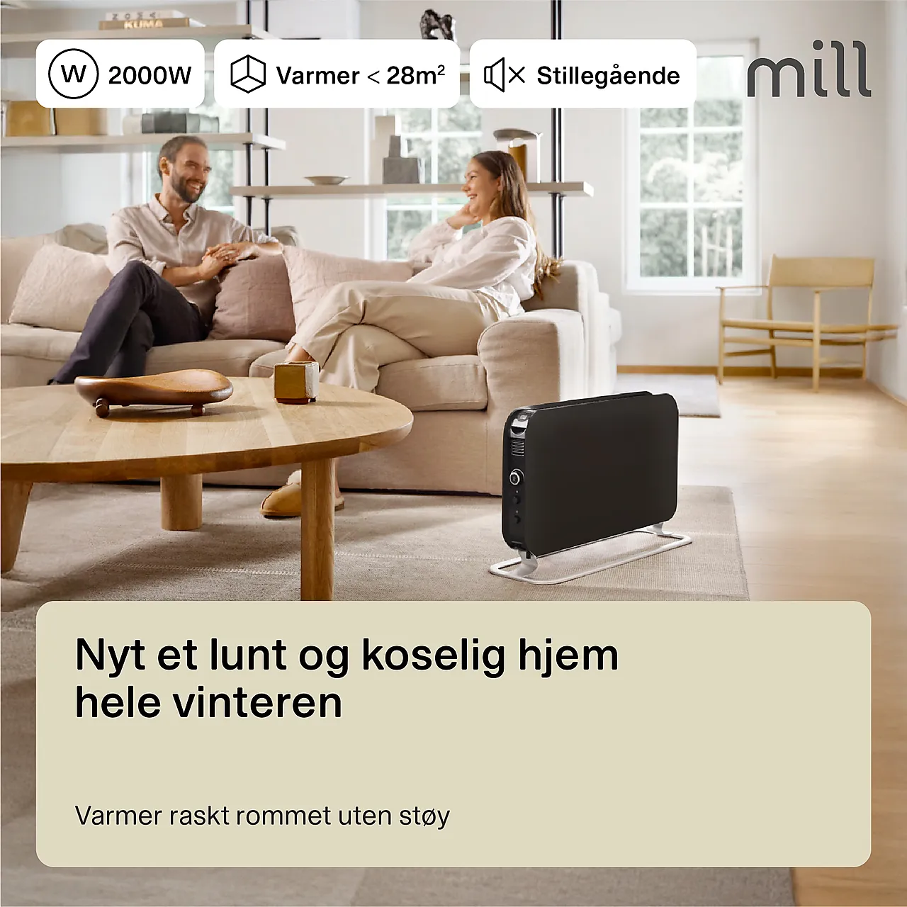 Konvektorovn sort med vifte 2000 watt null - null - 3 - Miniatyr