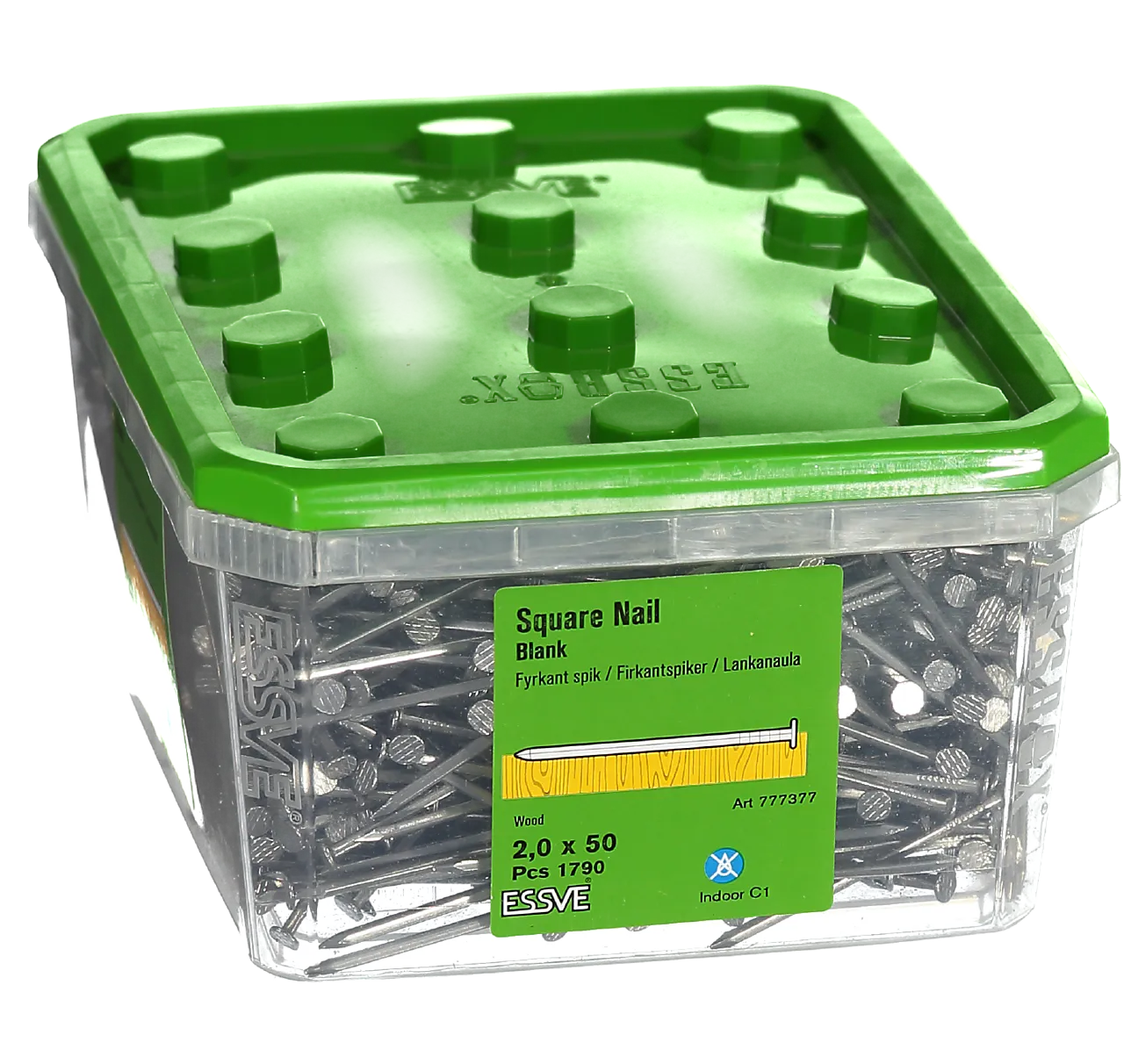 Firkantspiker 2,0x50 a-1790blank null - 50 - 2 - Miniatyr