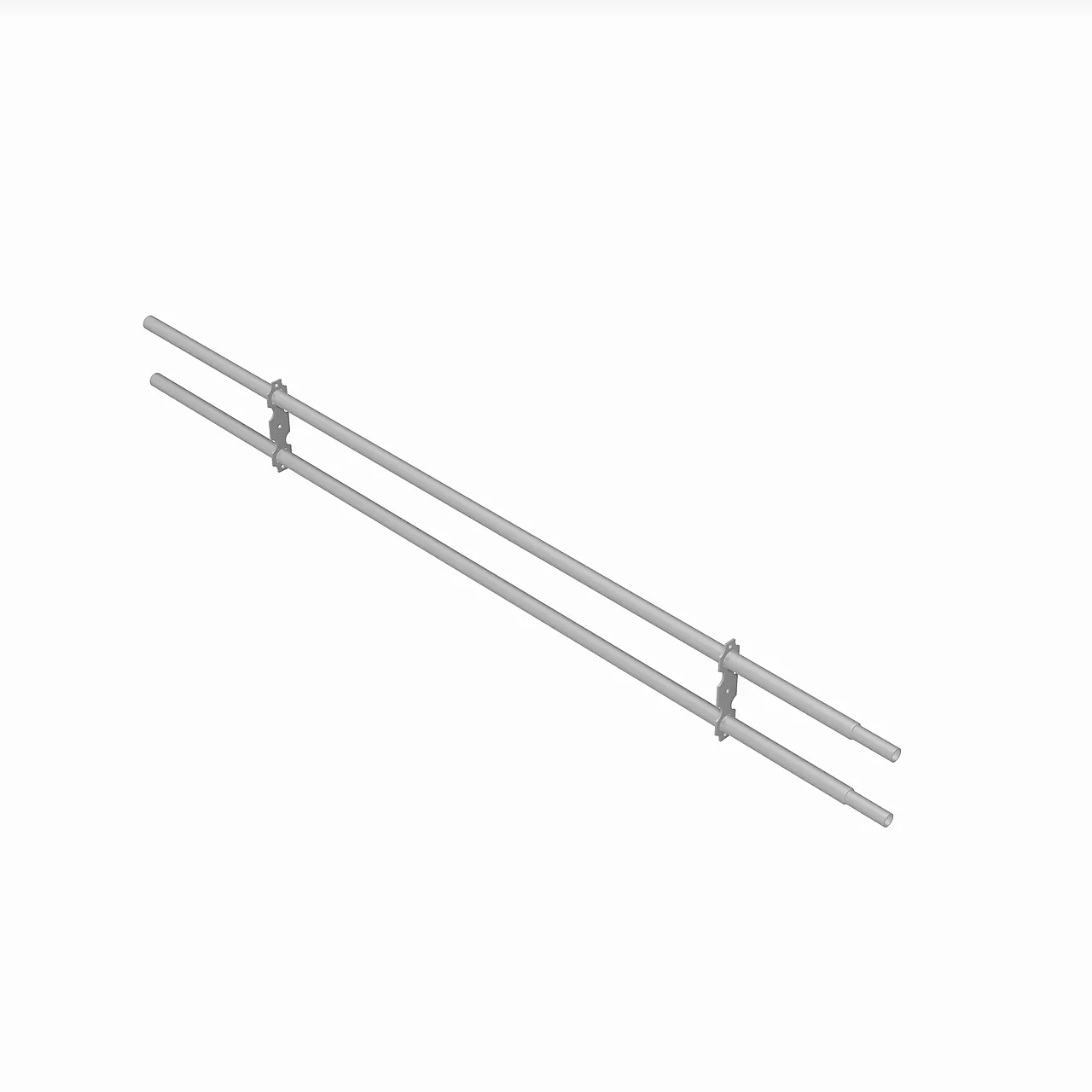 Gelender snøfanger 2-rørs 1,2 meter sort null - null - 2 - Miniatyr