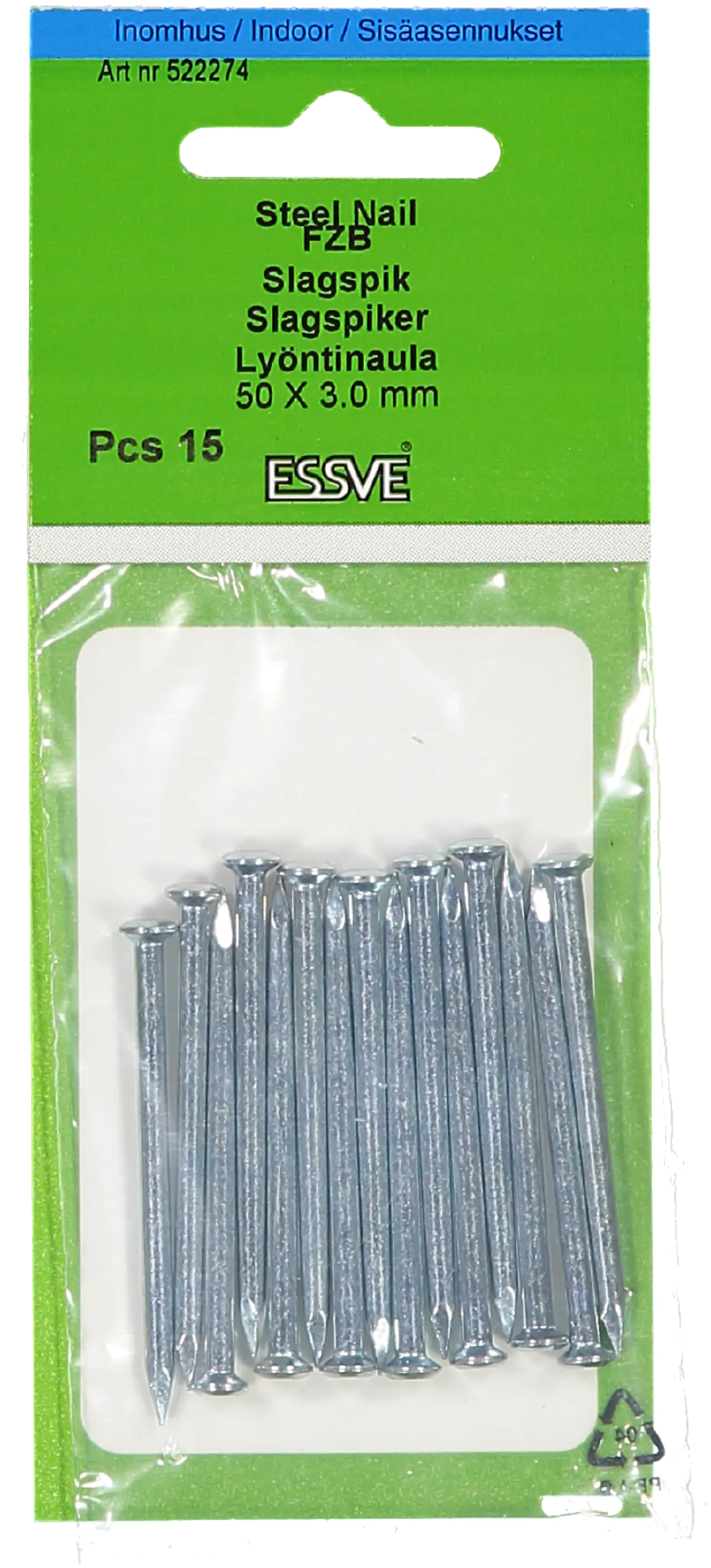 Slagspiker ph 50x3,0 fzb a-15 panhode blankforsinket stål null - null - 2 - Miniatyr