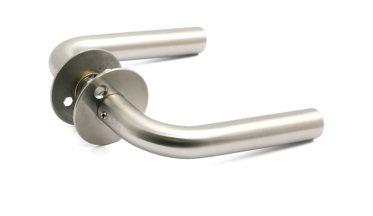 Dørhåndtak  316-2 l-form 19mm m/vr-sk sb aisi-316 syrefast uten nøkkelskilt