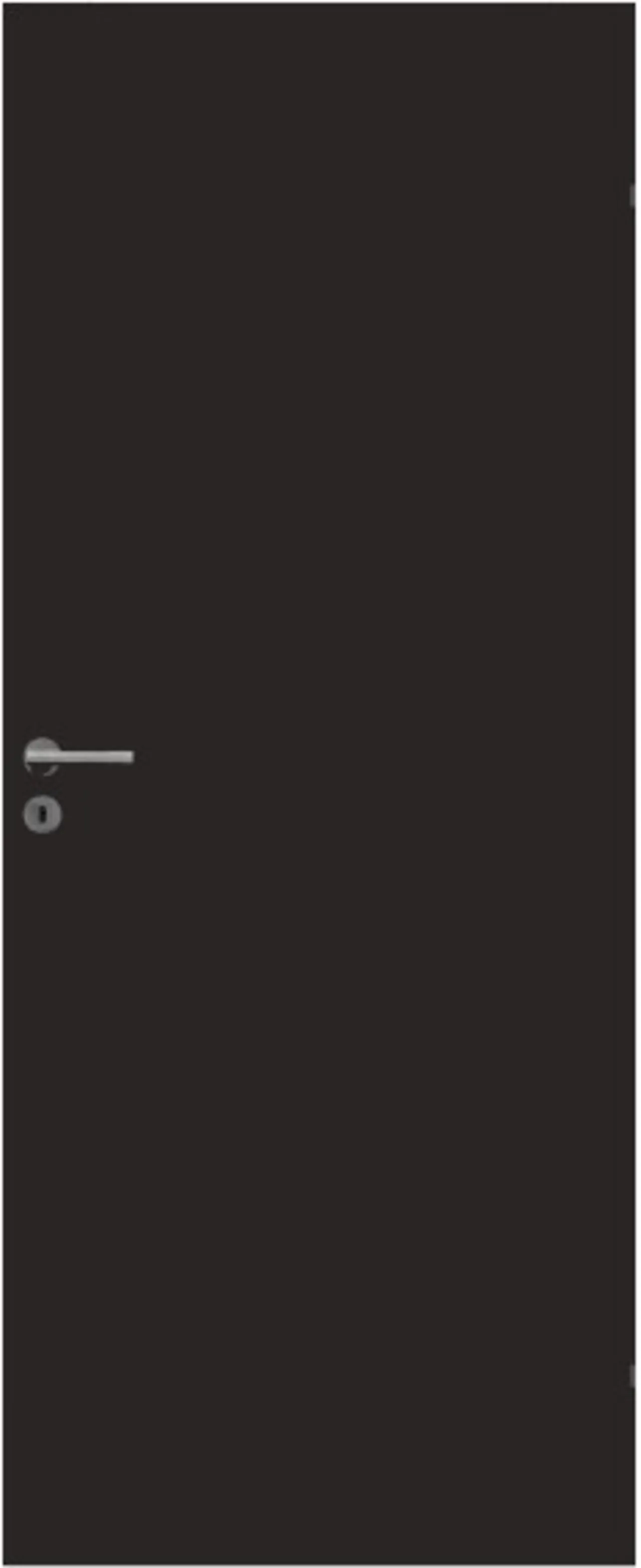 Dør stable 9x21 dempet svart massiv malt dør