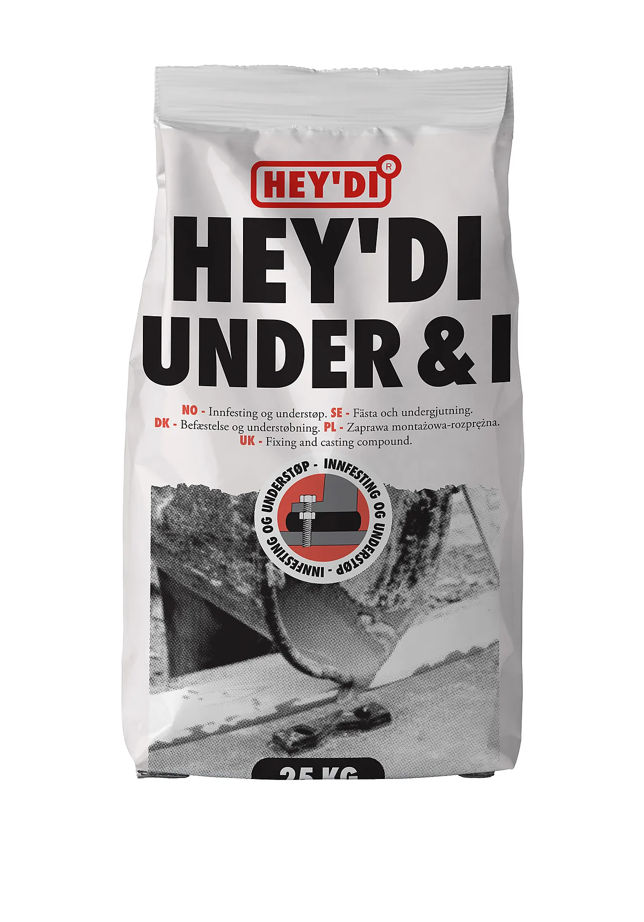 Mørtel Under Og I 25Kg Heydi Ekspanderende Feste Og  Understøp