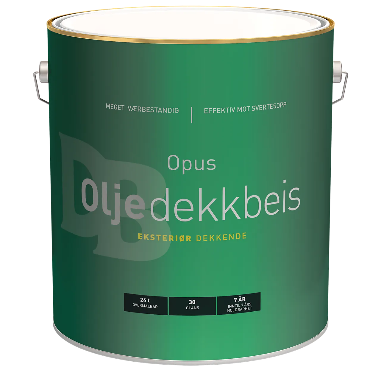 Oljedekkbeis glansgrad 30 base hvit 9 liter