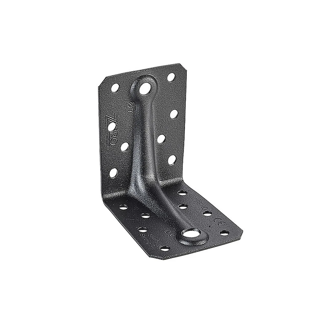 Vinkelbeslag sort 70x70x55 mm