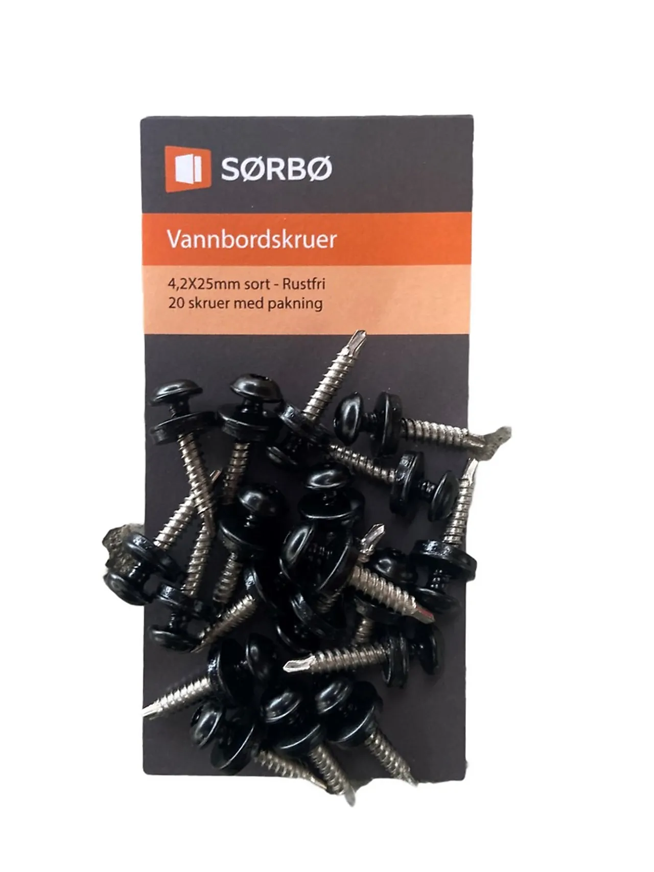 Vannbordskruer 4,2x25 mm sort 20 stk null - null - 2 - Miniatyr