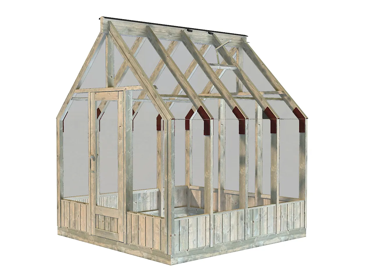 Drivhus Emilia glass tre 5,4 m² null - null - 3 - Miniatyr