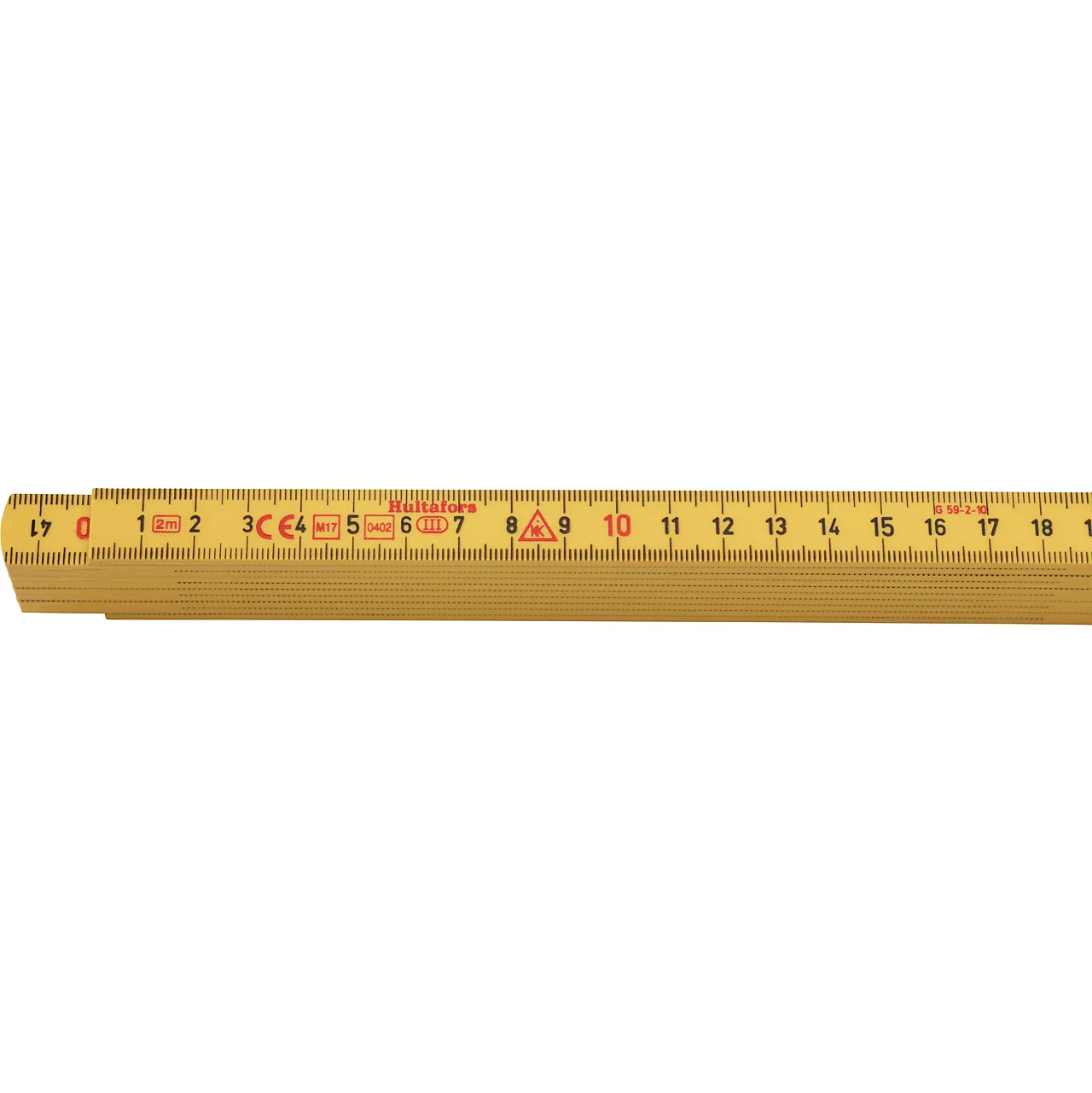 Meterstokk glassfiber 2 meter null - 2 - 2 - Miniatyr
