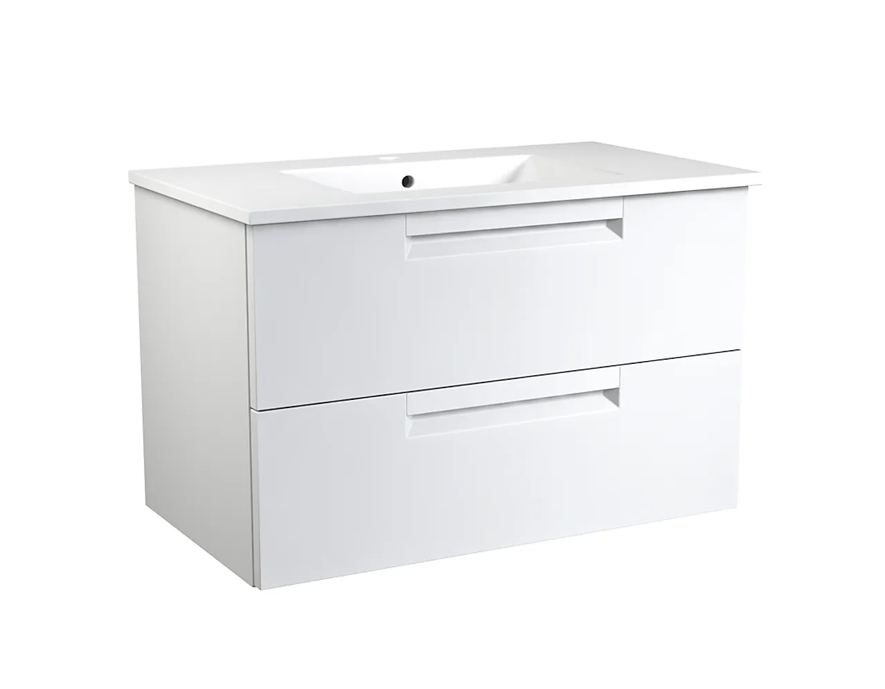 Servantskap Milano 80 cm hvit matt med servant null - null - 2 - Miniatyr