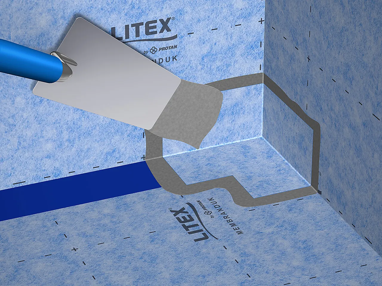 Litex inv hjørnemansjett fleece md tettedetaljer til litex membranduk null - null - 2 - Miniatyr