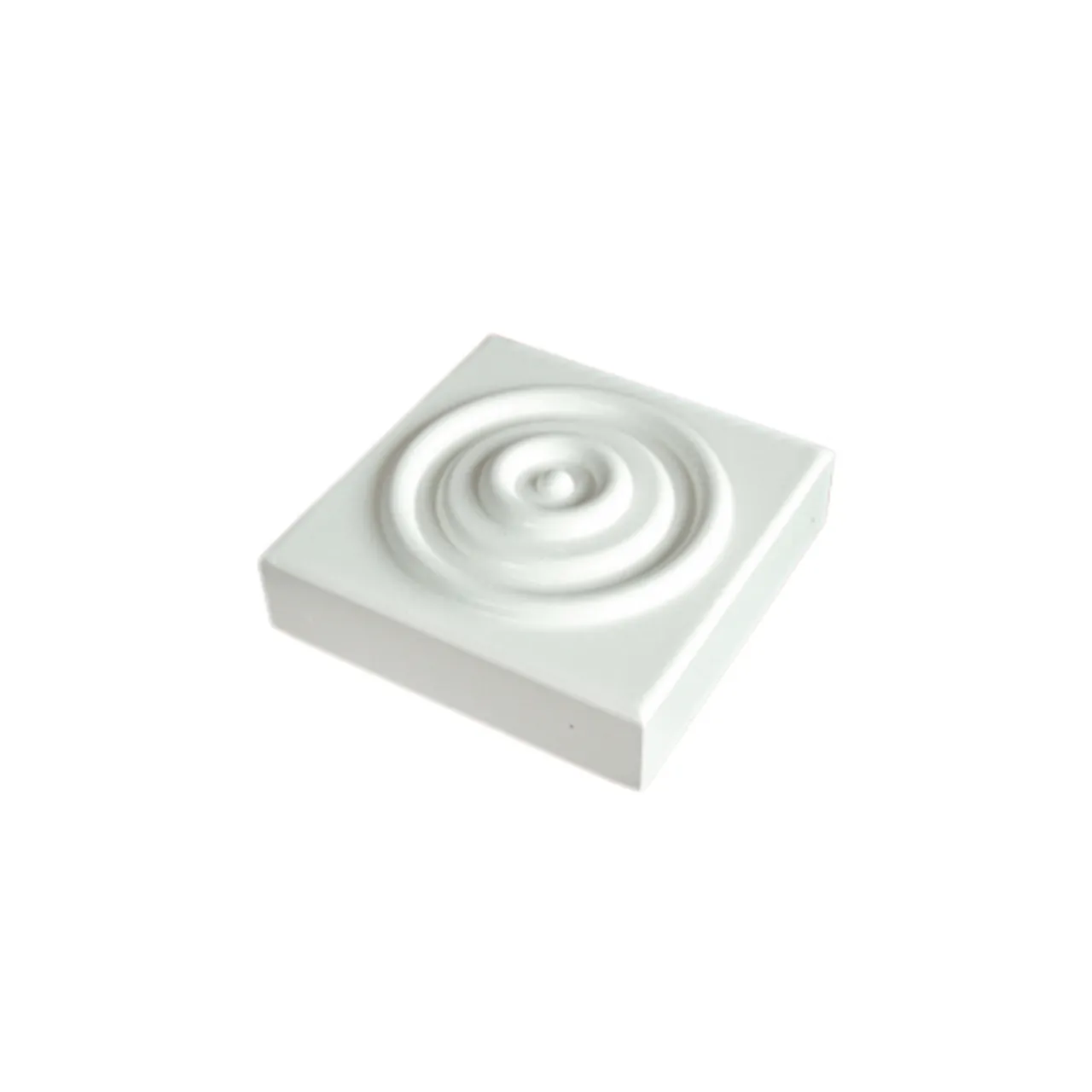 Toppkloss sirkel 16x75x75 mm hvitmalt null - null - 3 - Miniatyr