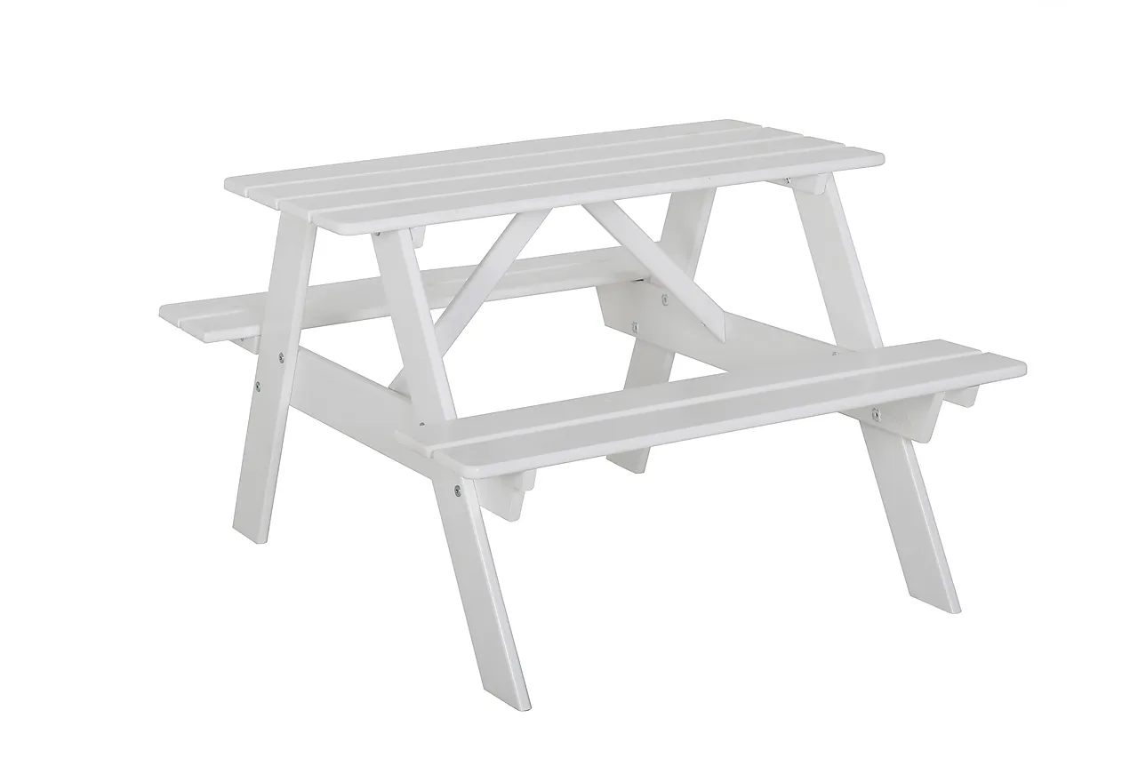 Benksett for barn hvitmalt null - null - 2 - Miniatyr