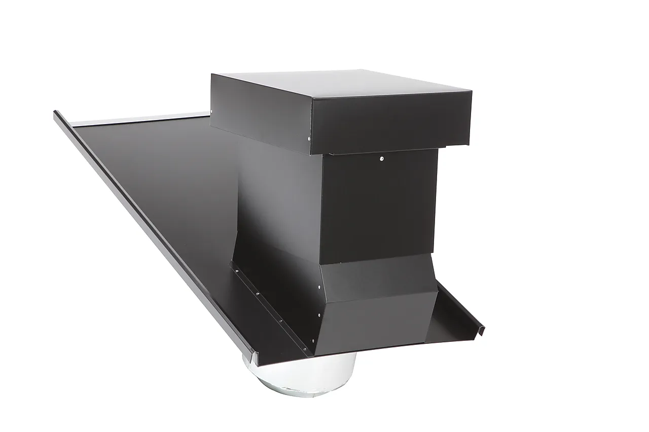 Luftehatt for ventilasjon trend475 svart inkl gjennomføringssats