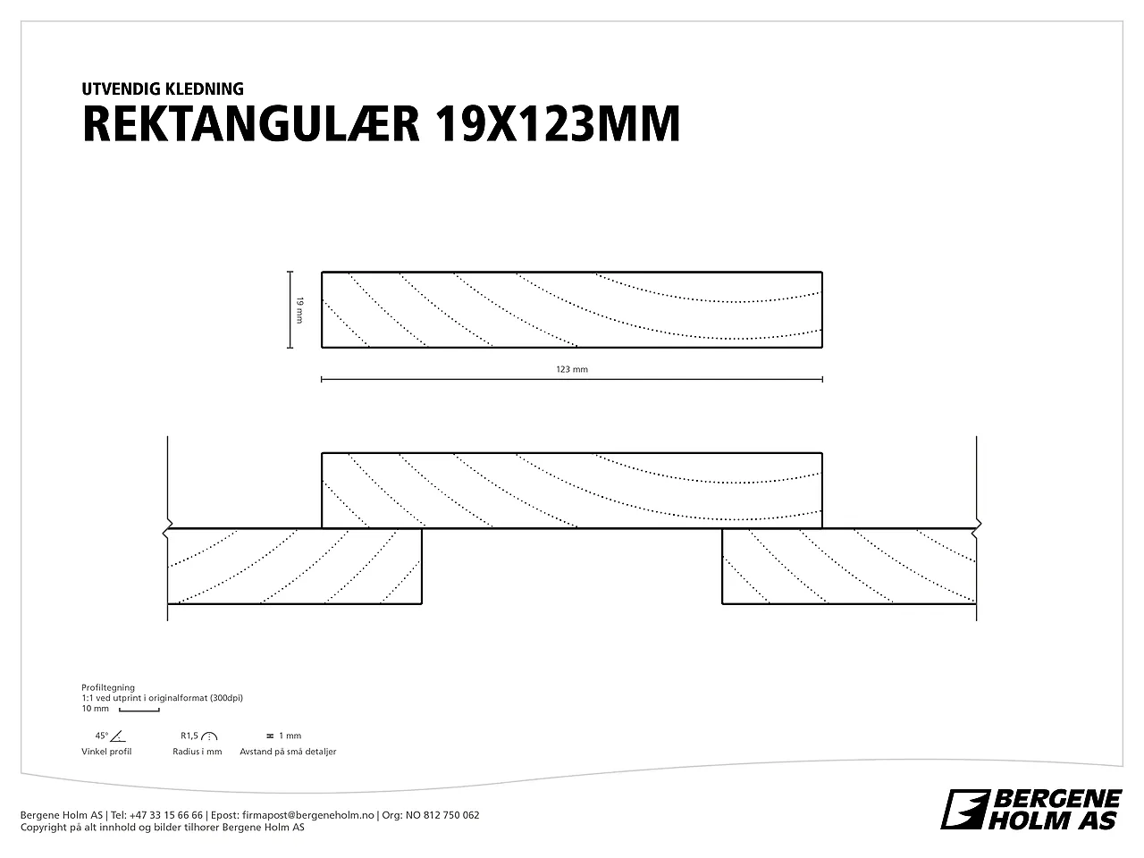 Kledning rektangulær gran 19x123 mm null - 19x123 - 2 - Miniatyr