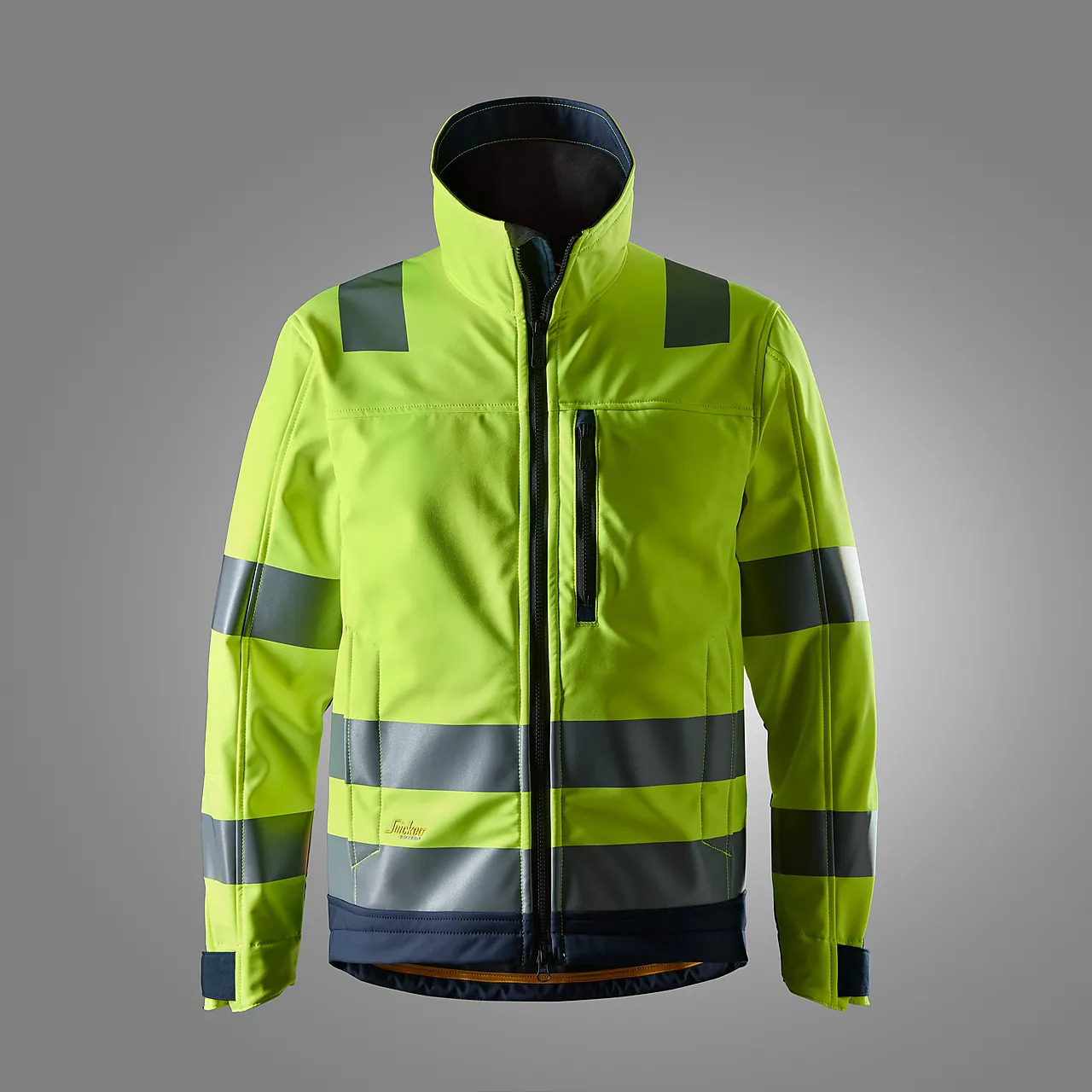 Jakke softshell highvis gul/mørk blå XS null - XS - 2 - Miniatyr