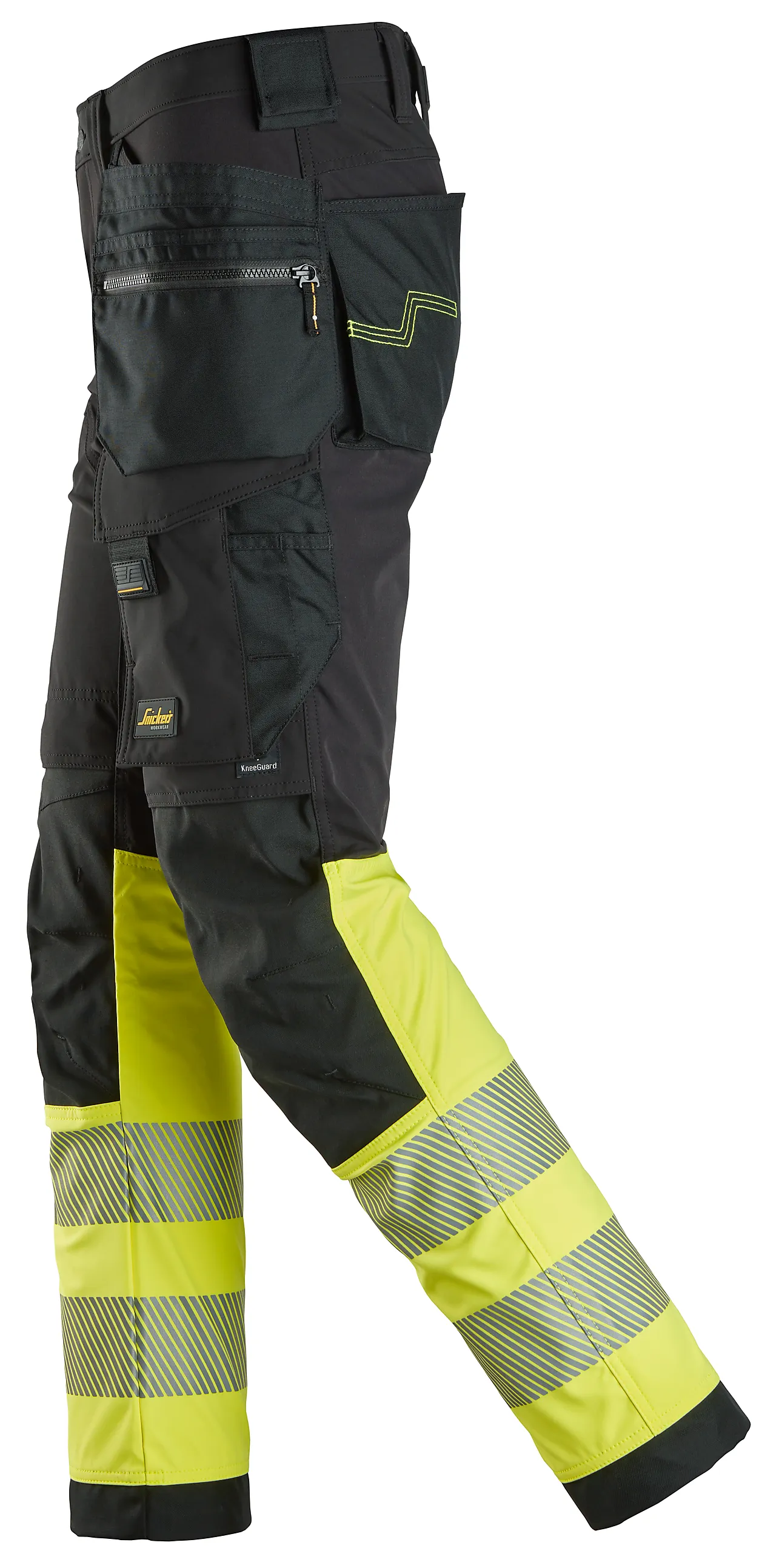 Snickers Workwear Bukse 6231 Sort/Gul KL1 48 Snickers Workwear Bukse 6231 Sort/Gul KL1 48
