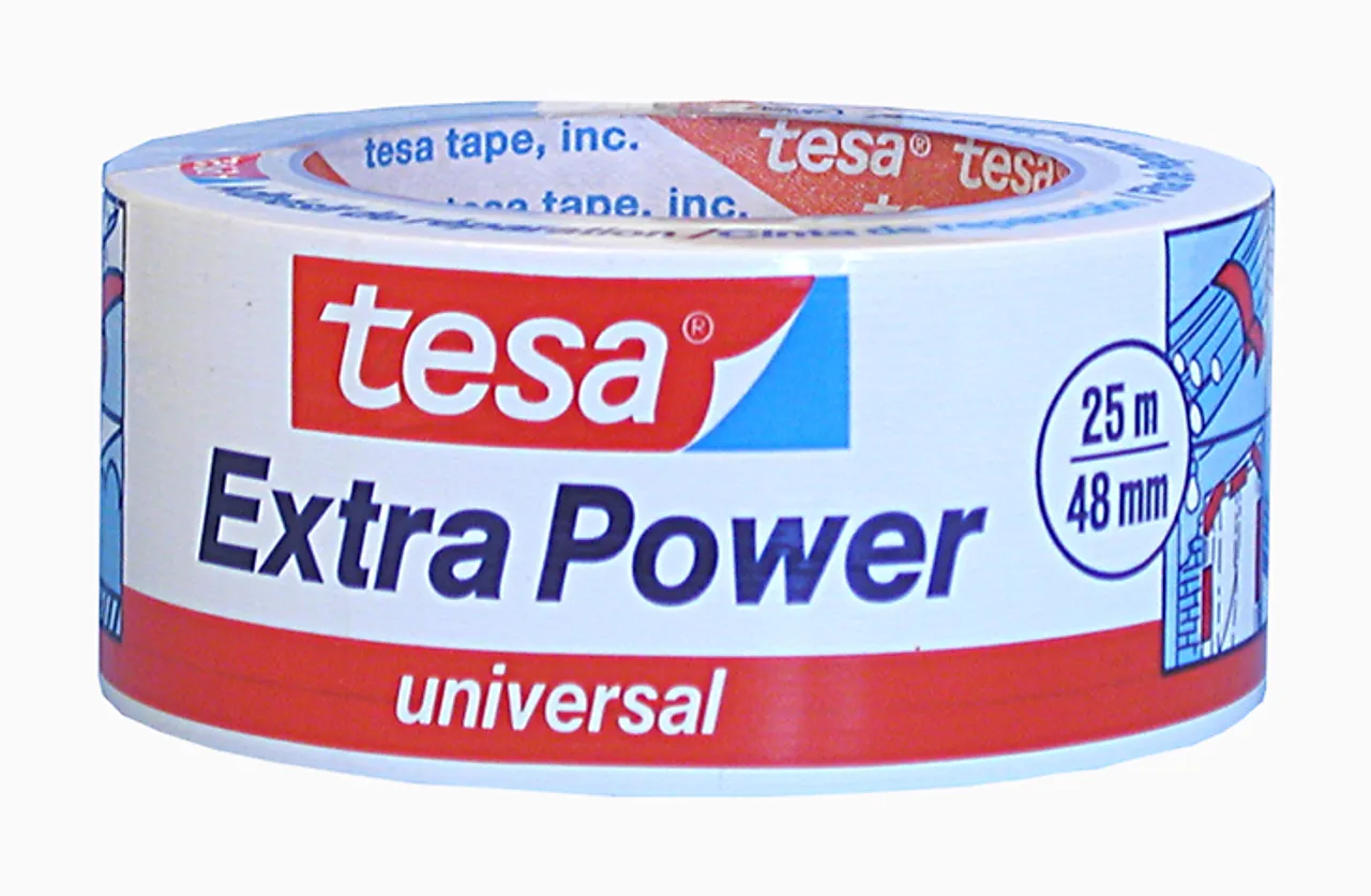 Lerretstape 25mx48mm hvit extra power
