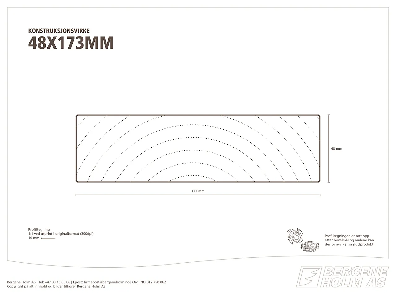 Konstruksjonsvirke C24 ubehandlet gran 48x173 mm null - null - 3 - Miniatyr