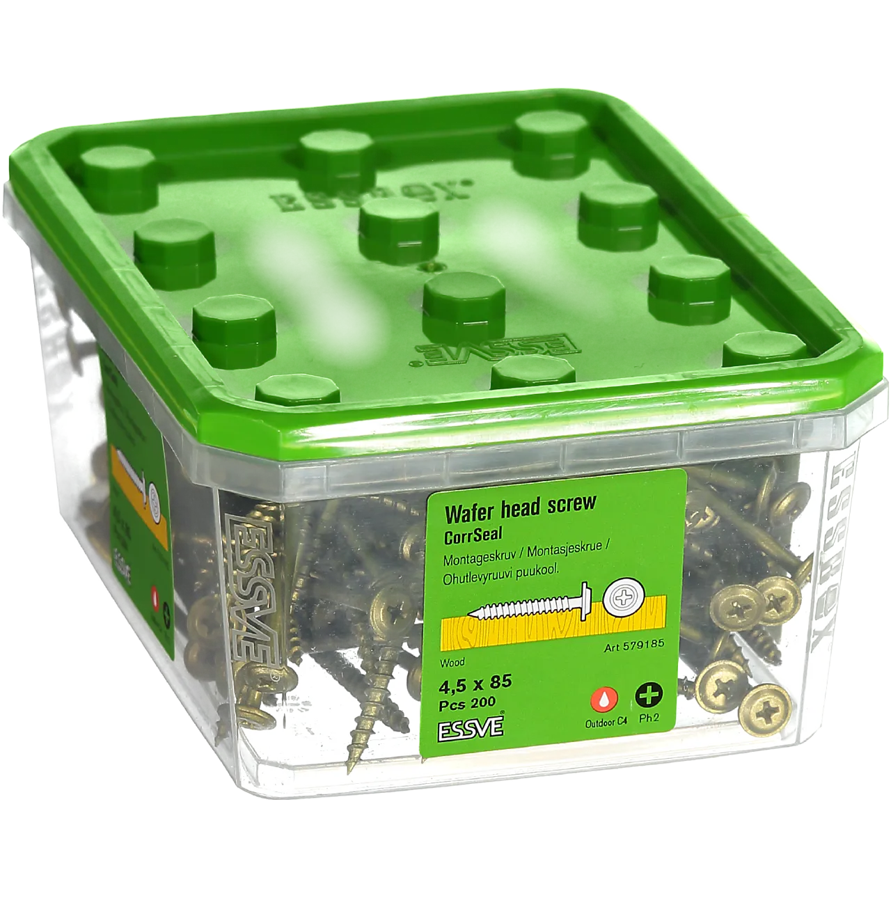 Montasjeskruer for trestender 4,5x85 mm 200 stk null - null - 2 - Miniatyr