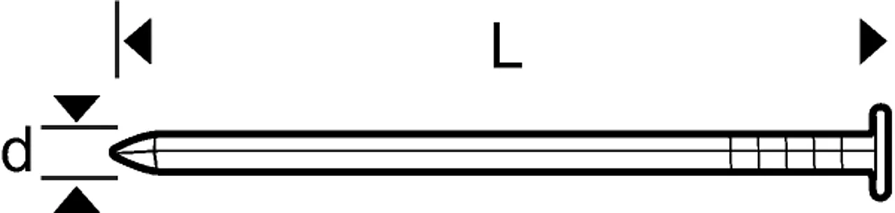 Firkantspiker 1,7x40 fzv a1100 Firkantspiker 1,7x40 fzv a1100