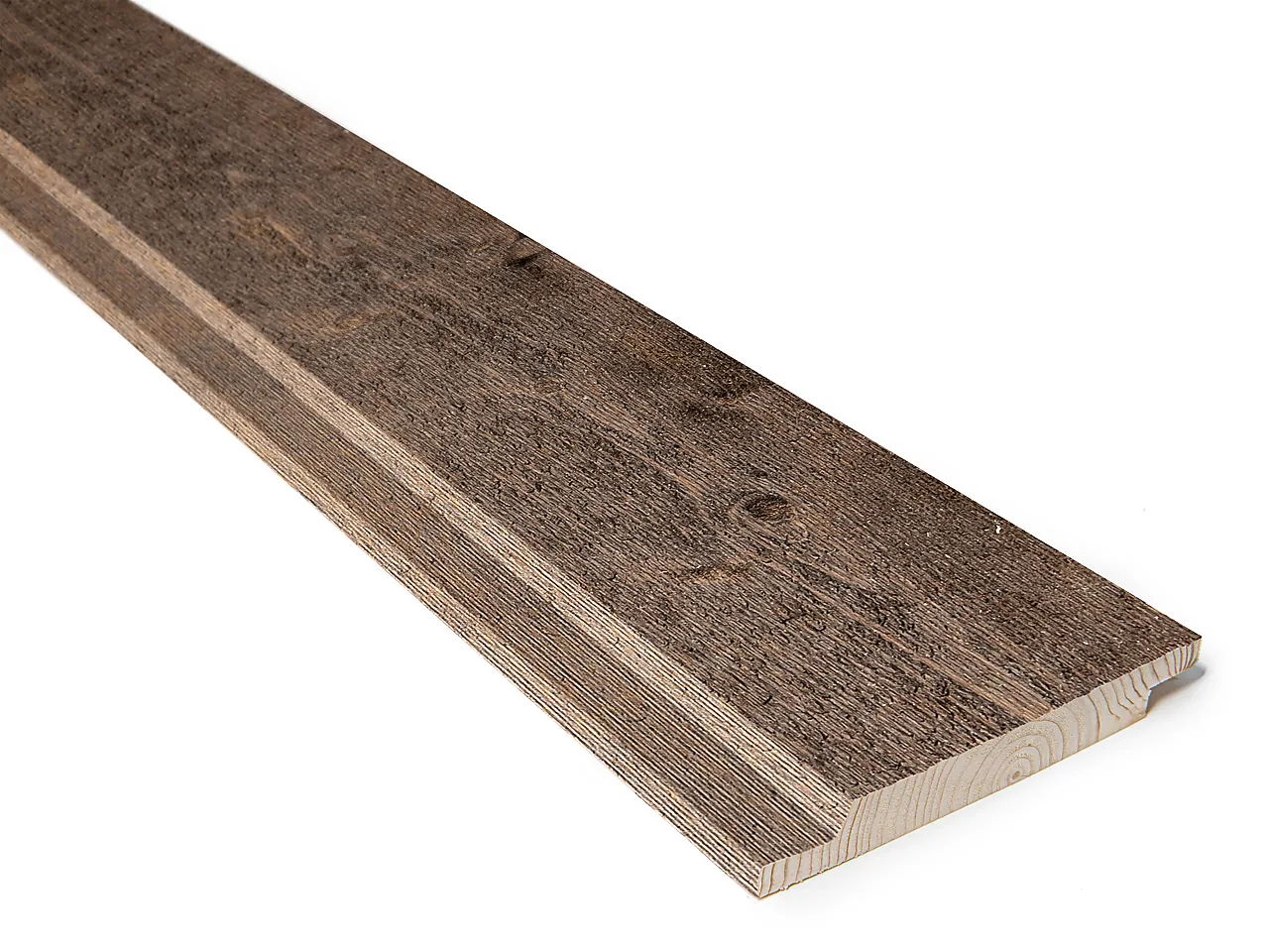 Gran 19x148  60 edelbrun mørk kledning dobbelfals 60 behubehandlet null - null - 2 - Miniatyr