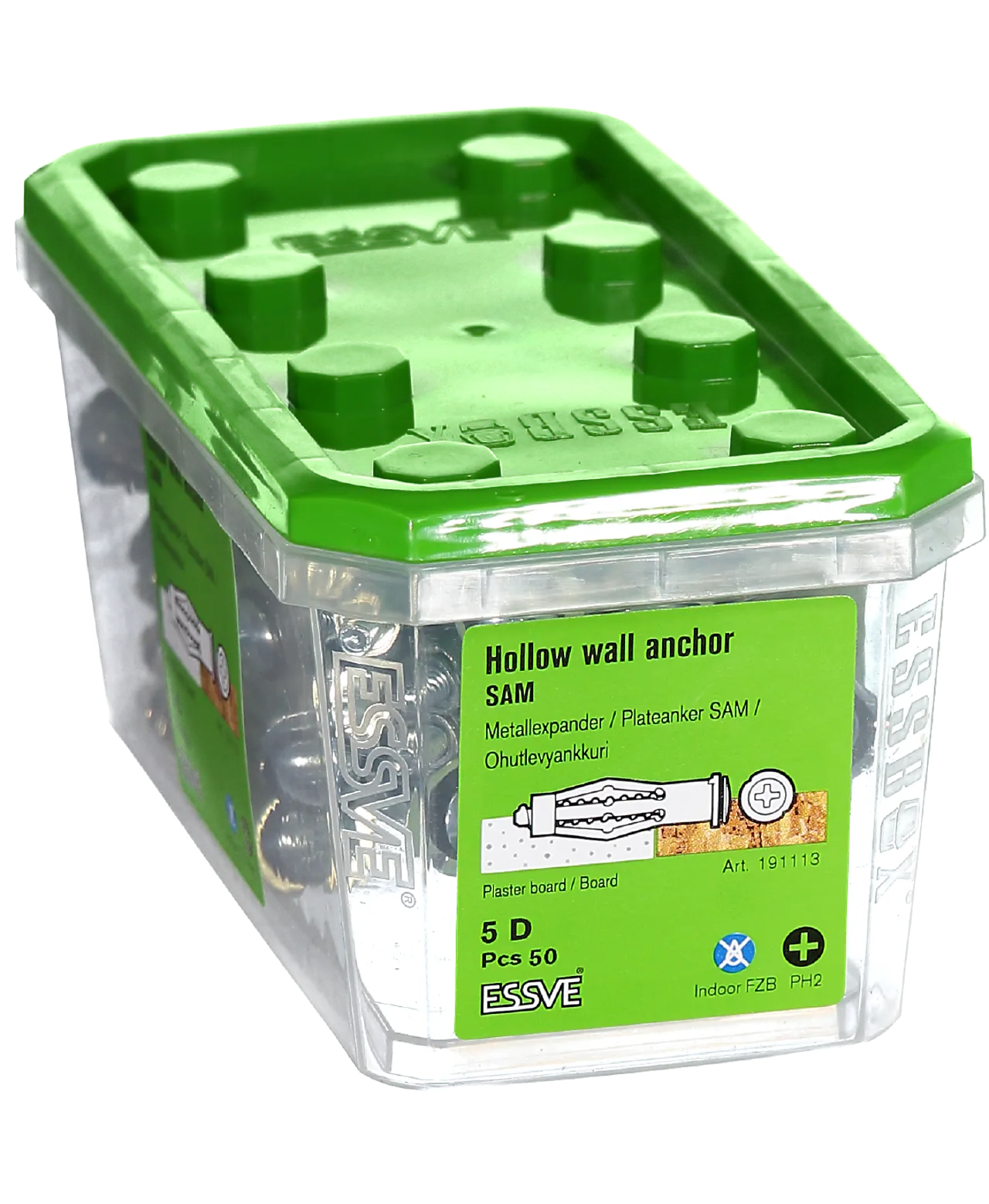 Plateanker sam 5 dobbel fzb-50 med skrue blankforsinket stål