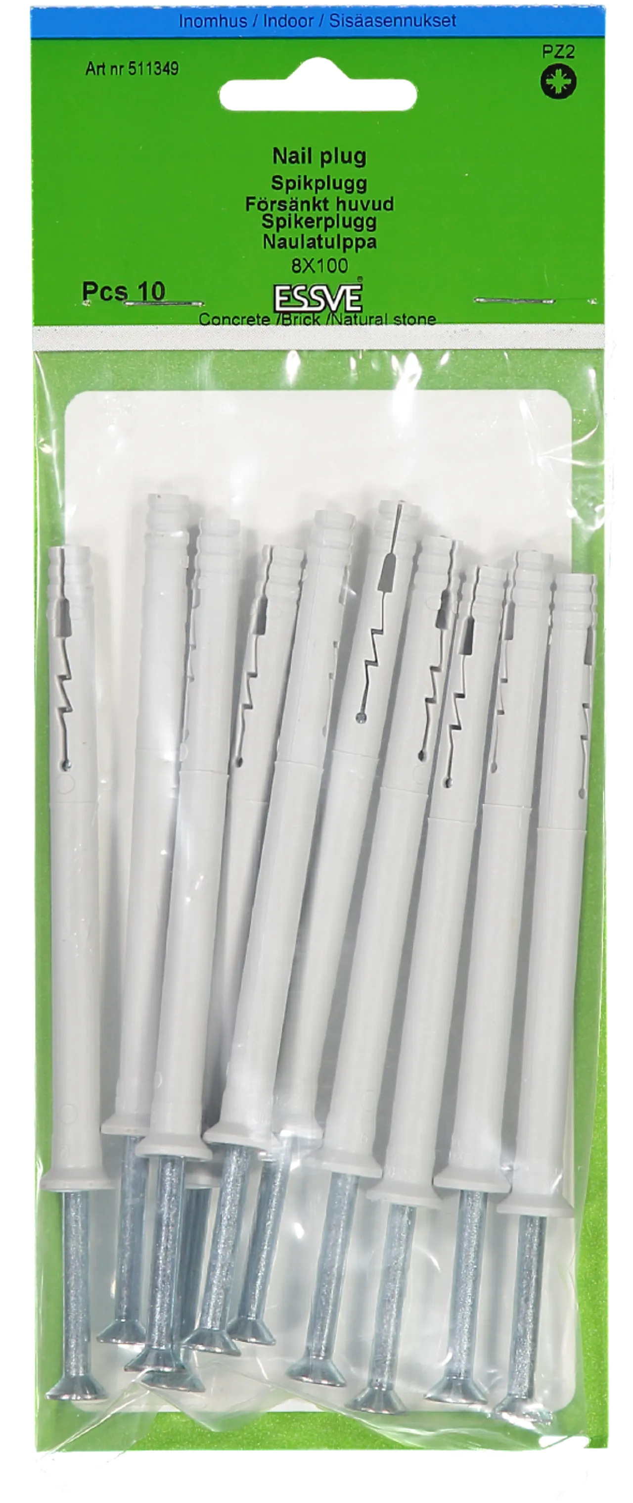 Spikerplugg senk 8x100 fzba-10 forsenket krage blankforsinket stål null - null - 3 - Miniatyr