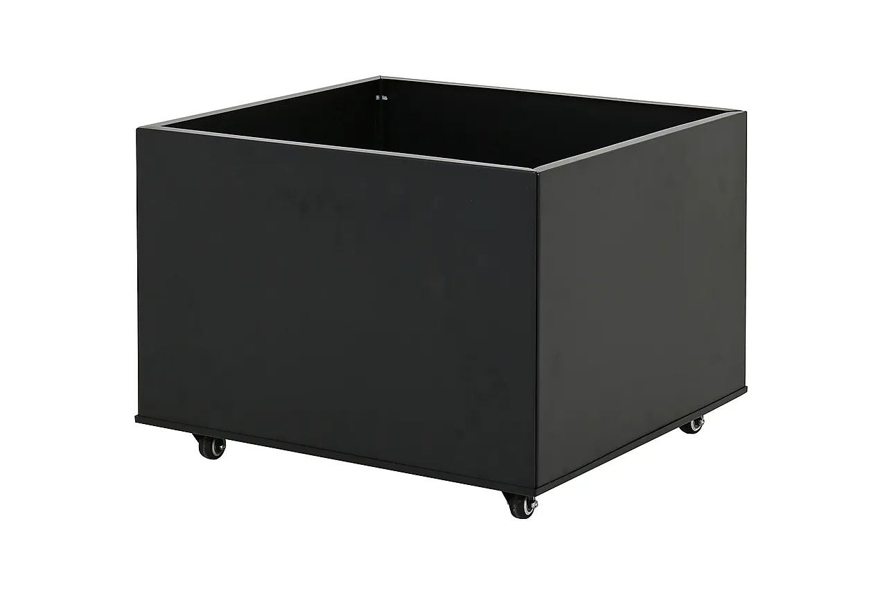 Plantekasse sort med hjul 60x60x41 cm Plantekasse sort med hjul 60x60x41 cm