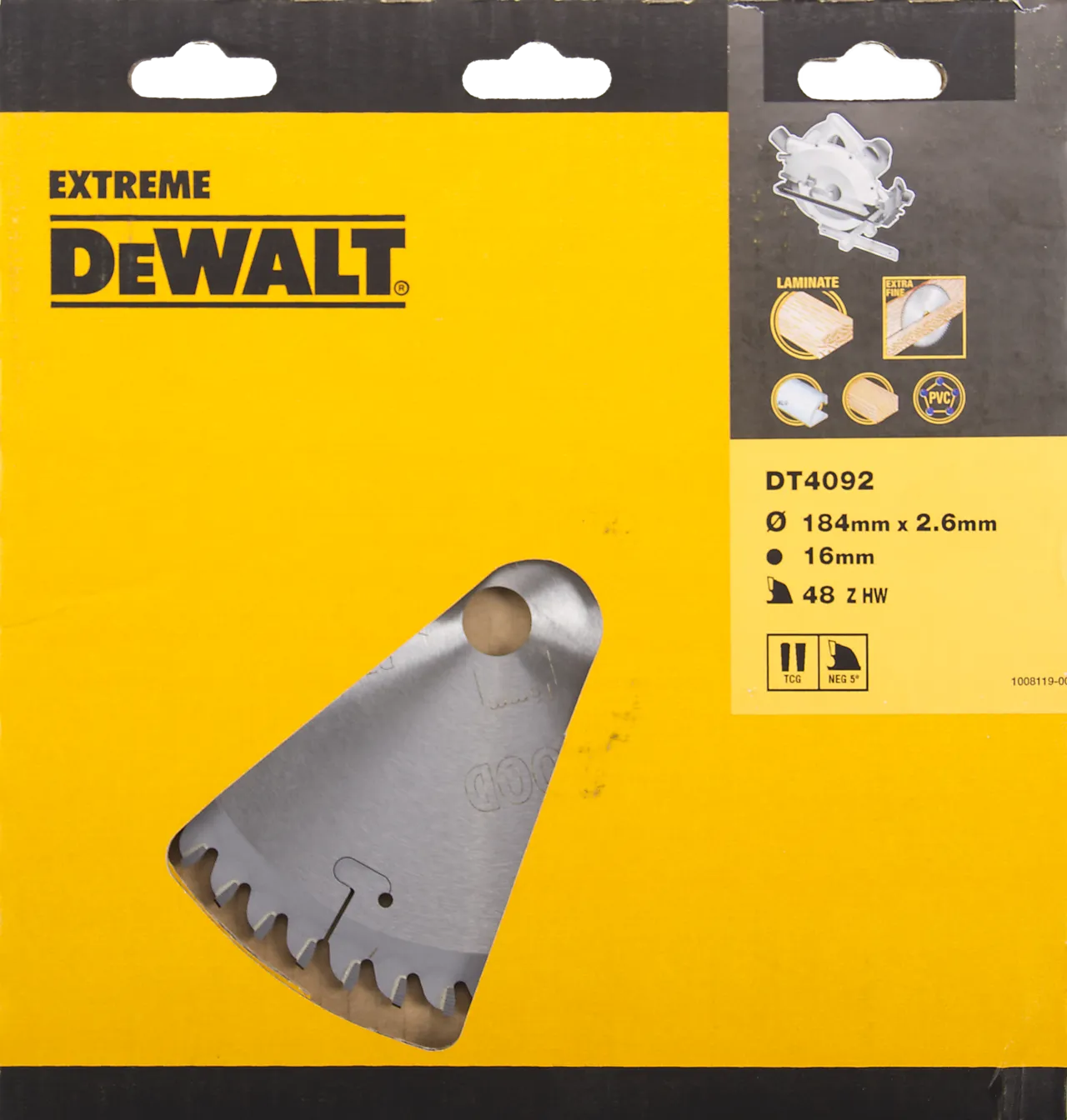 Sagblad 184X16X48T DT4092 dewalt null - null - 2 - Miniatyr