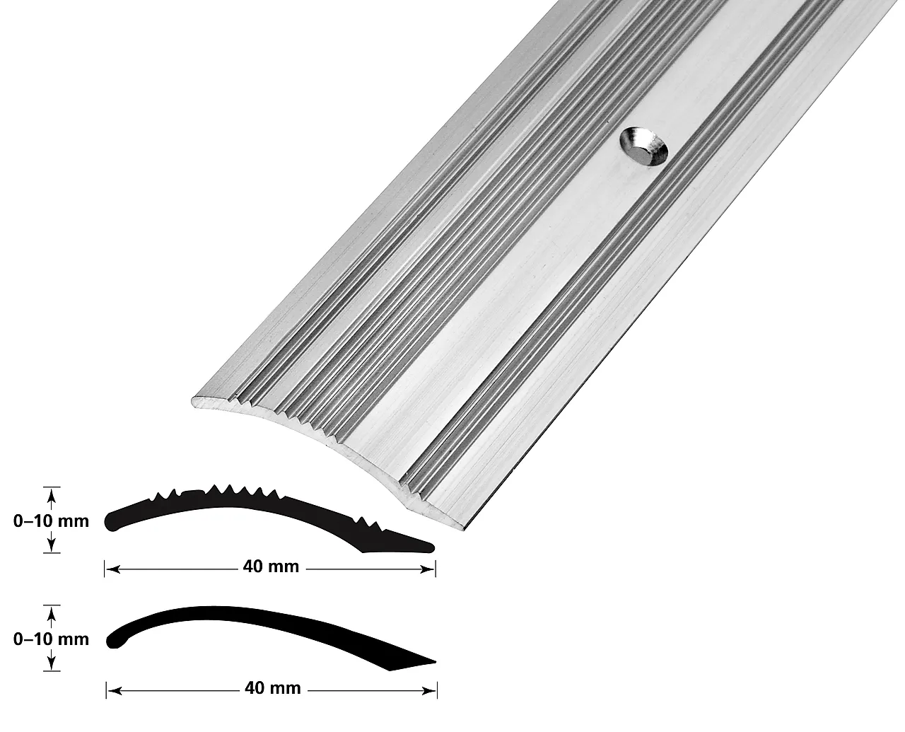 Nivålist 40x0,10 mm sølvel 2,7 meter