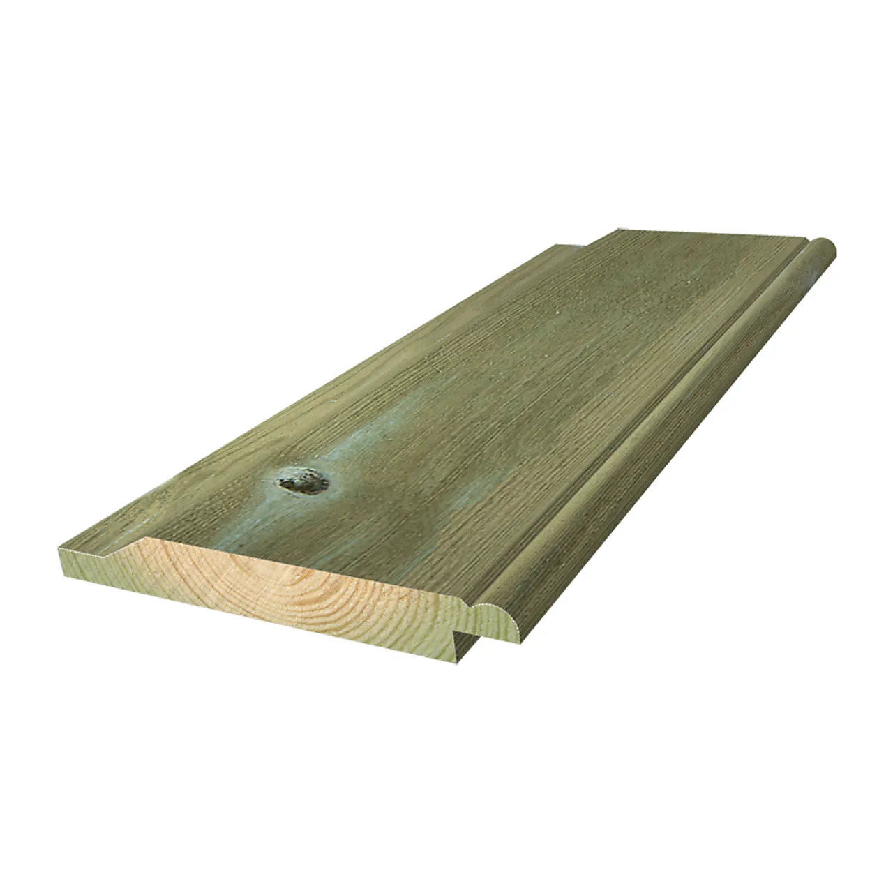 Kledning dobbelfalset m/st klasse 1 19x138 mm cu impregnert furu null - null - 3 - Miniatyr