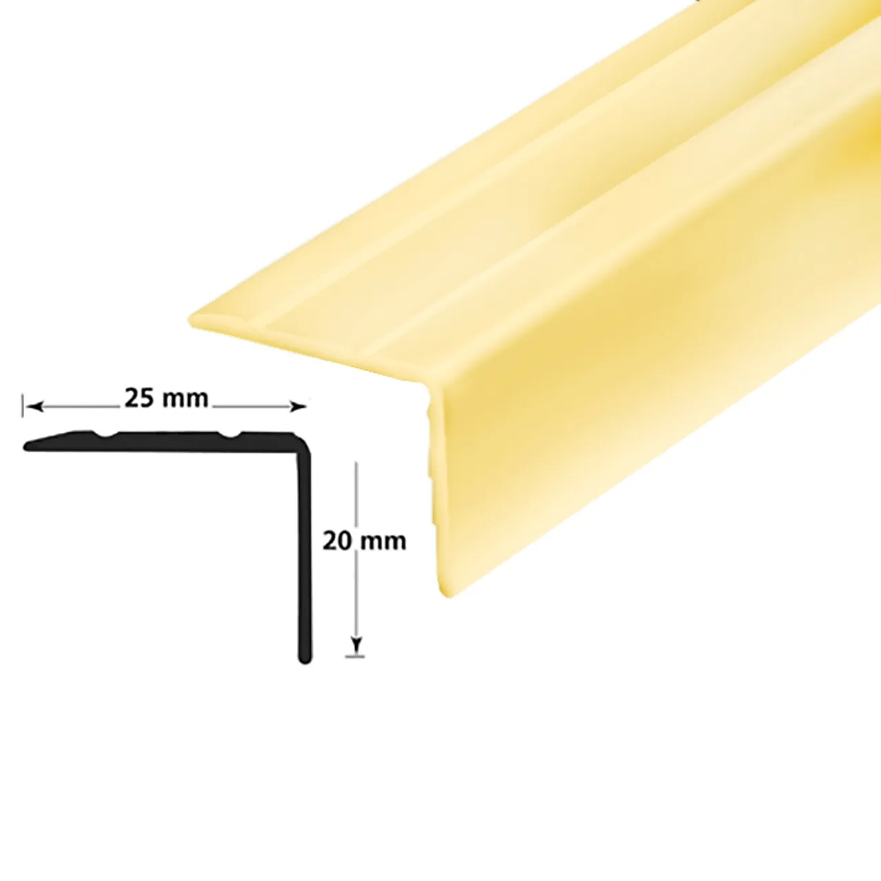 Trappenese nr 9.1 borret m/skruer 1,5 meter messing Trappenese nr 9.1 borret m/skruer 1,5 meter messing