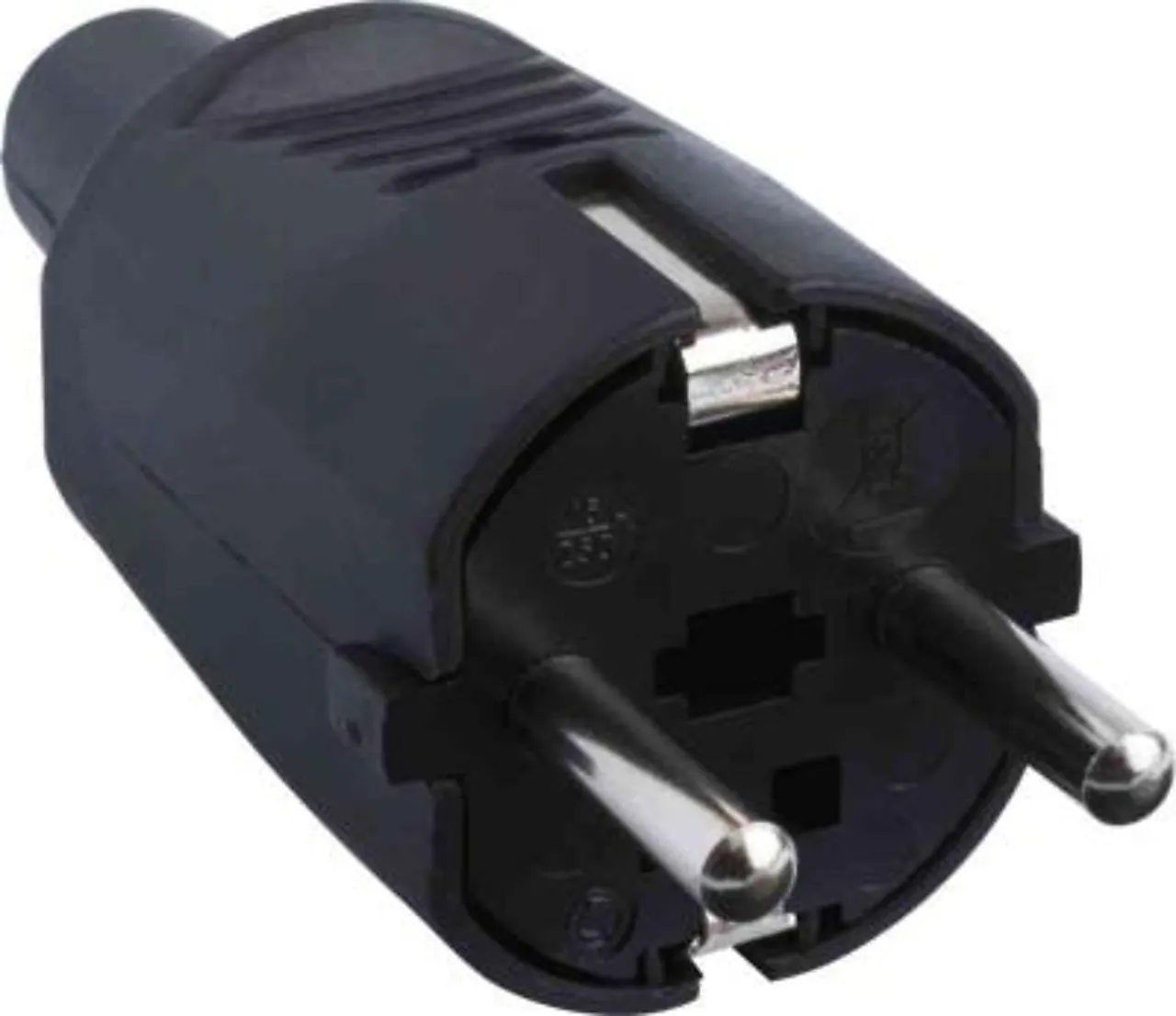 Plugg m/ jord gummi for skjøteledning