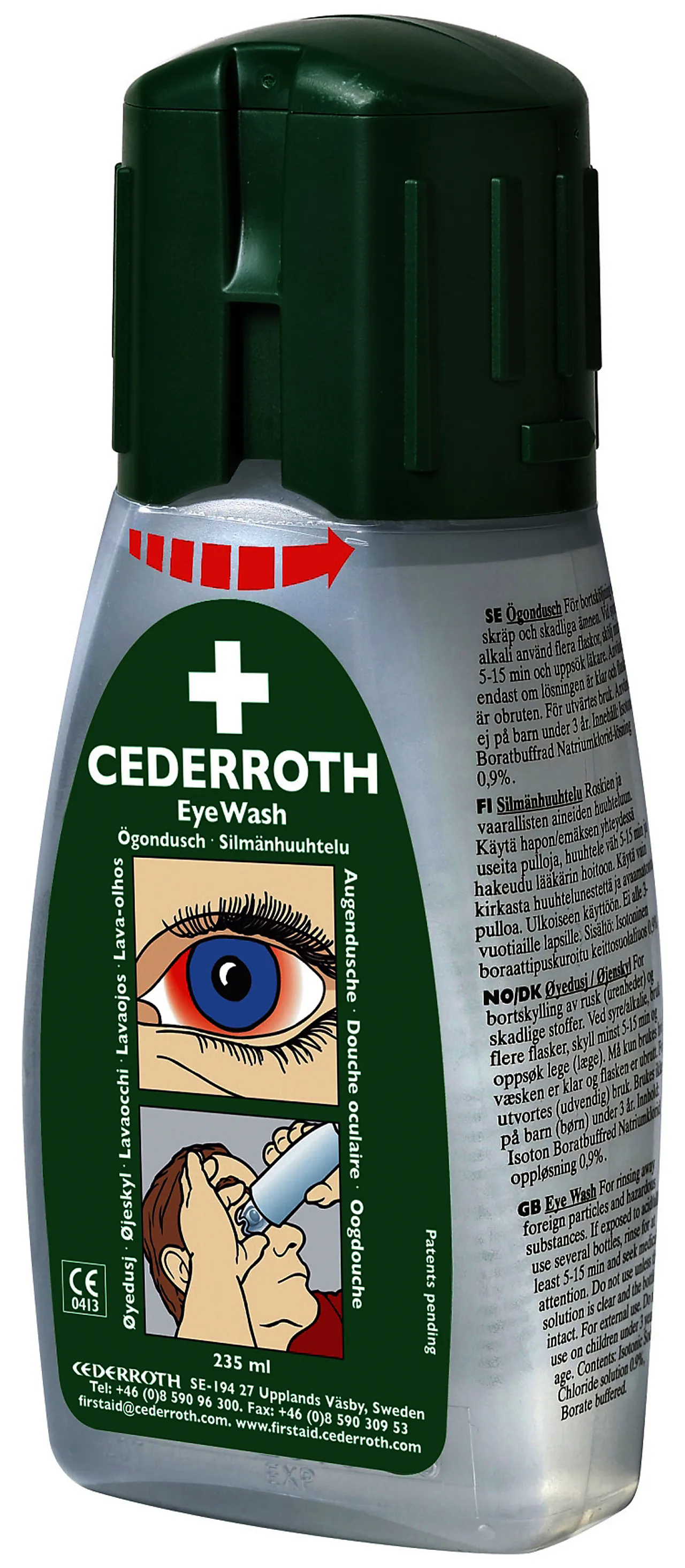 Øyedusjflaske 235 ml 7221 Øyedusjflaske 235 ml 7221