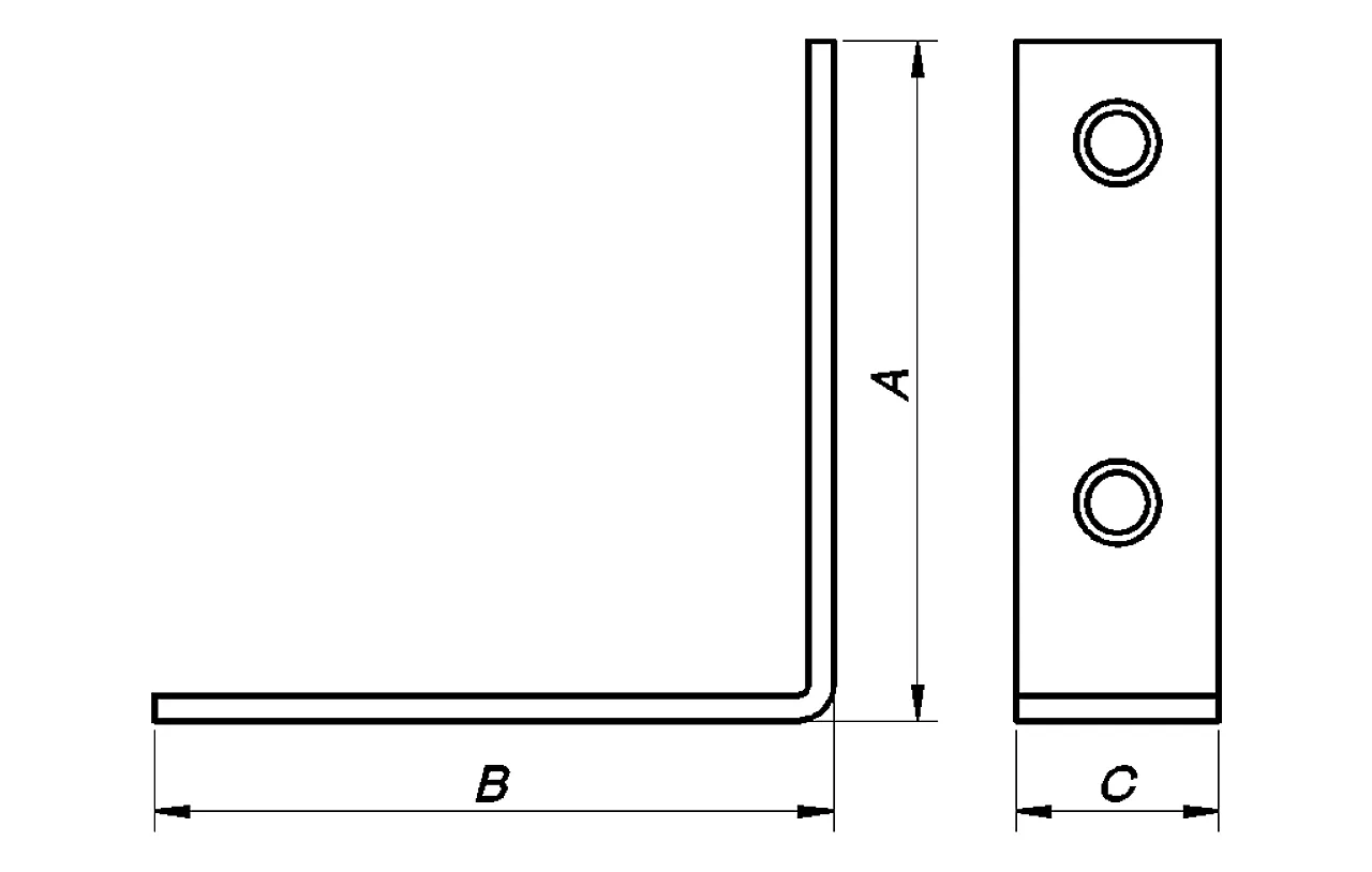 Vinkeljern rustfri 65x20x2,5 mm null - null - 2 - Miniatyr