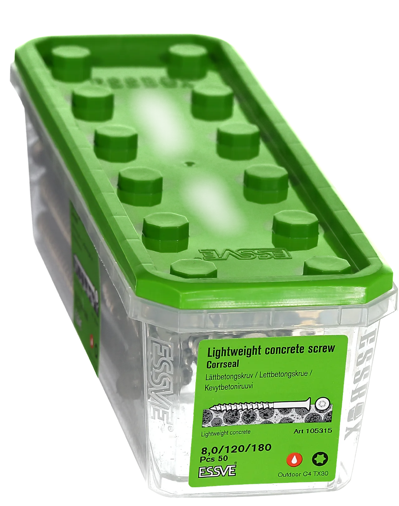 Lettbet.skrue sh 8x180 cs a-50 -50 senkhode corrseal null - null - 2 - Miniatyr