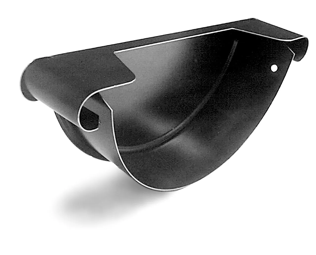 Plannja unigavl alu 125mm pl01 endebunn alu sort 125 mm