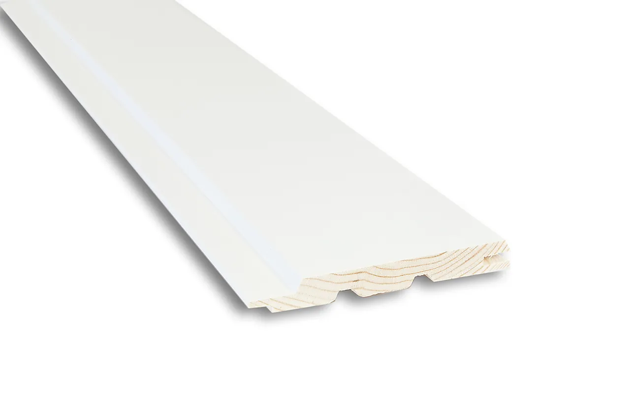 Furu 14x120 skygge skrå nat malt kvistgrunning + uv-herdet topp