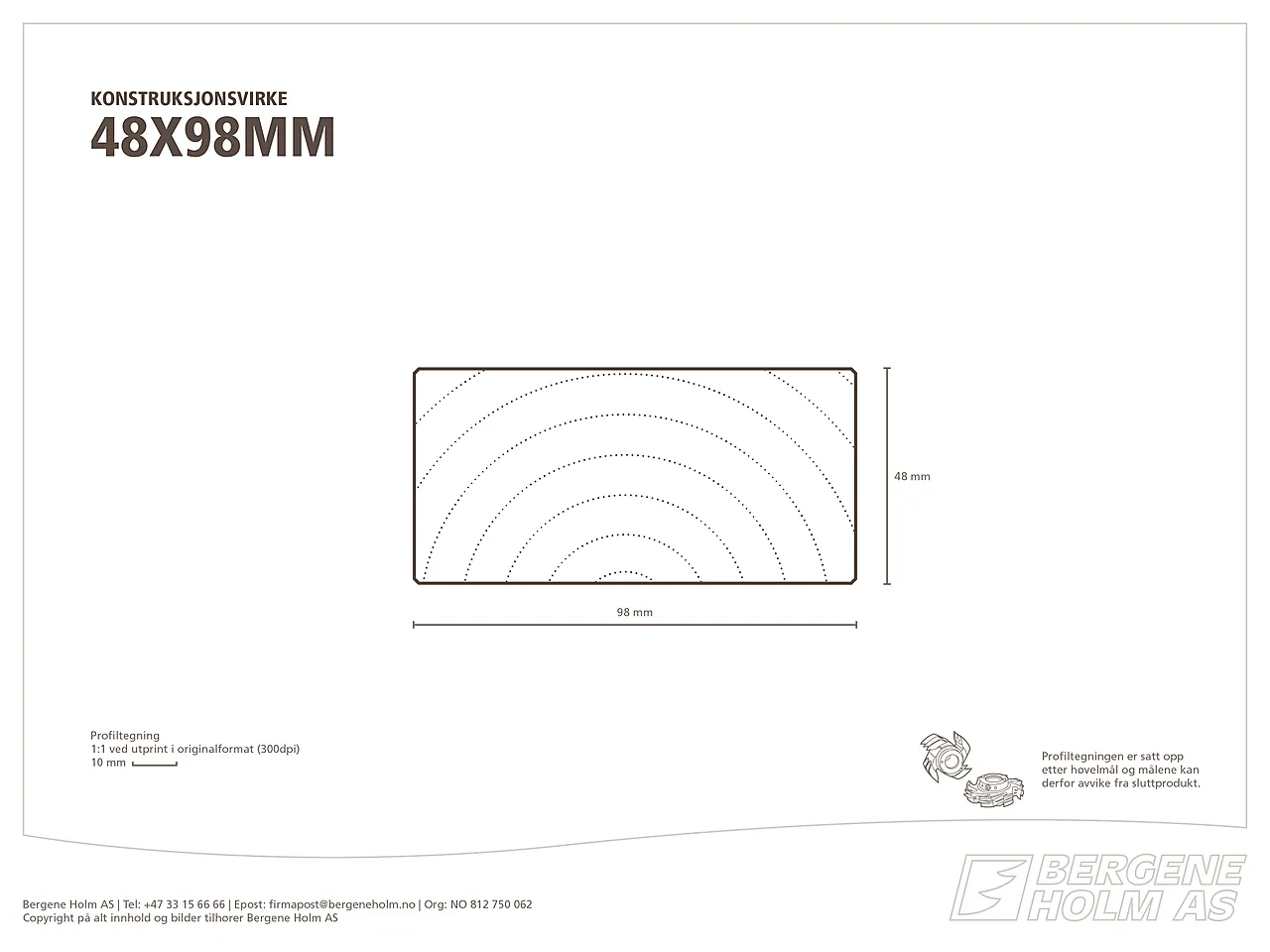 Konstruksjonsvirke C24 impregnert furu 48x98 mm null - null - 3 - Miniatyr