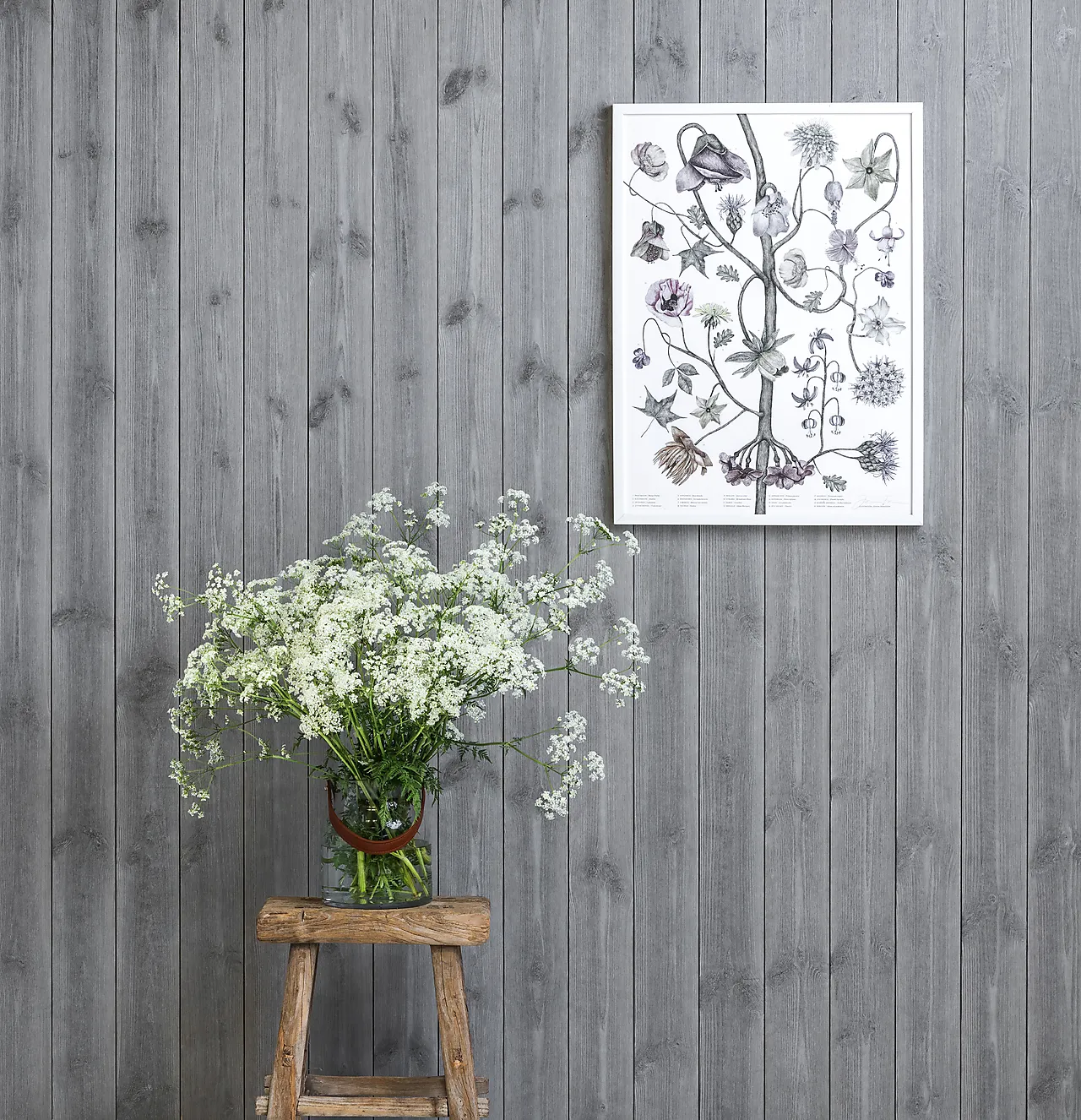 Panel 13x145 mm børstet stengrå furu null - null - 2 - Miniatyr