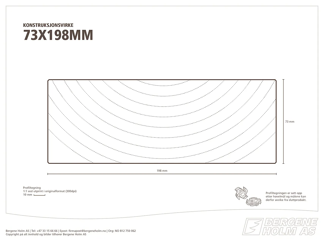 Konstruksjonsvirke C24 ubehandlet gran 73x198 mm null - null - 2 - Miniatyr
