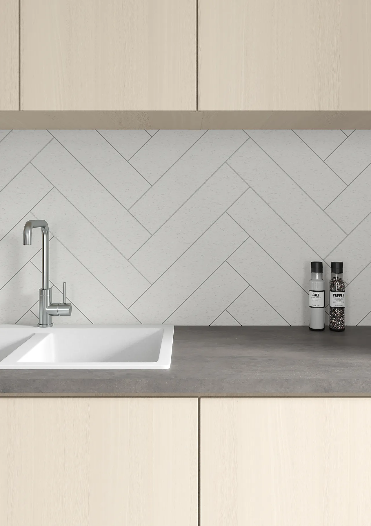 Benkeplate laminat mørk betong 29x3020x610 mm Benkeplate laminat mørk betong 29x3020x610 mm