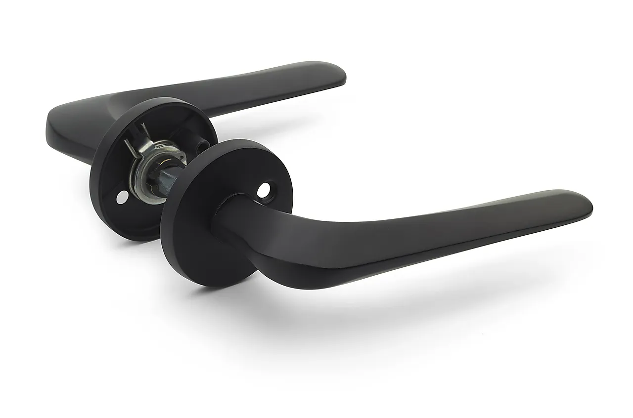 Davos dørhåndtak ytterdør svart