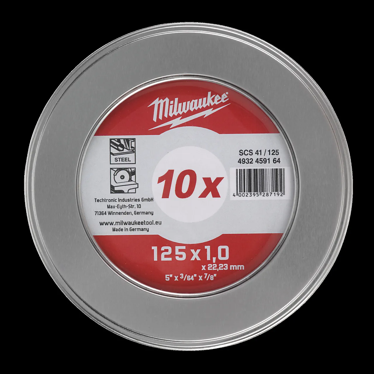 Kappskive metall std 10STK milwaukee 125X1
