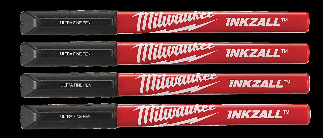 Markerspenn fin sort 4-pk