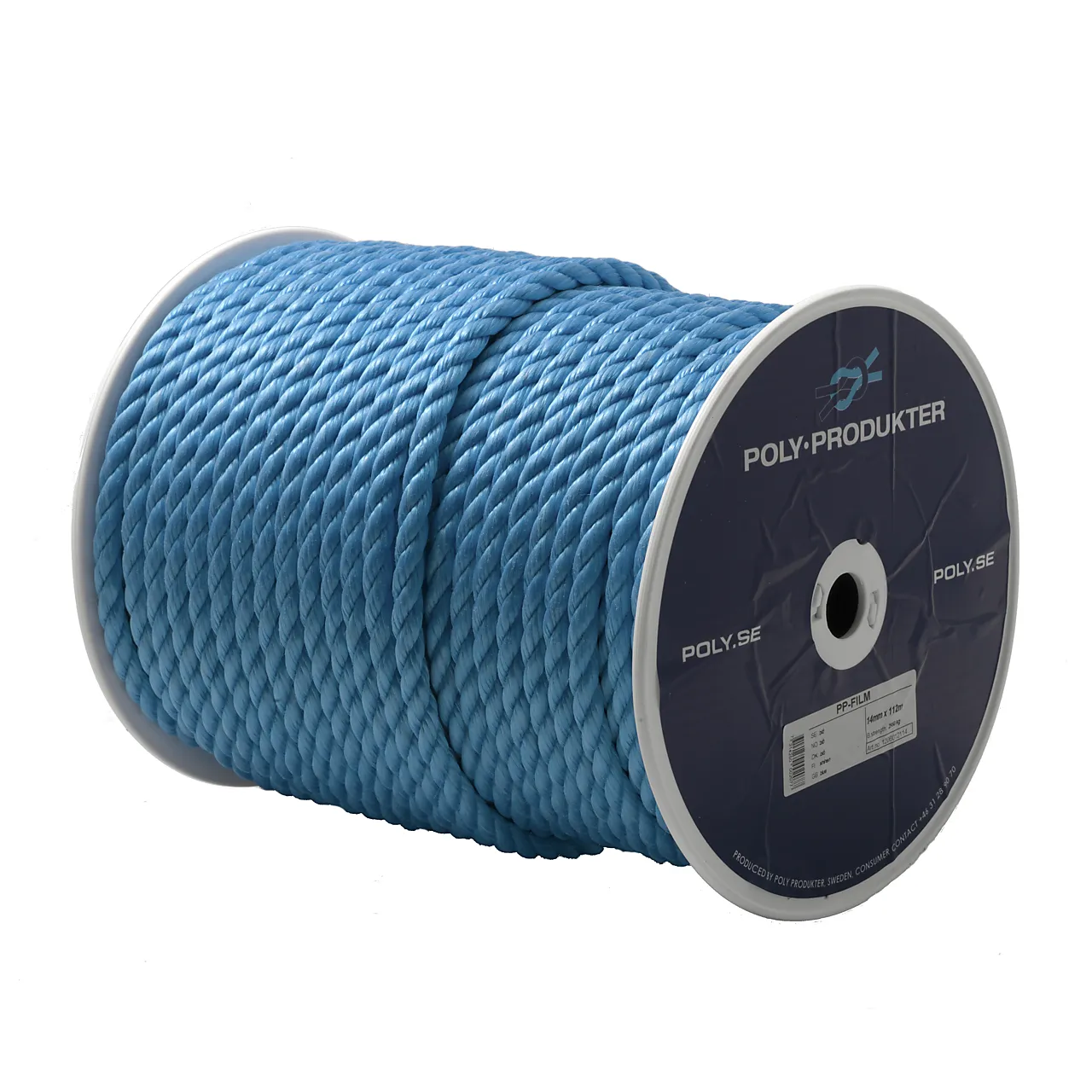 Tau 8mm 350m blå spl pp-film polypropylen 3-slått 1/1-spole null - null - 2 - Miniatyr