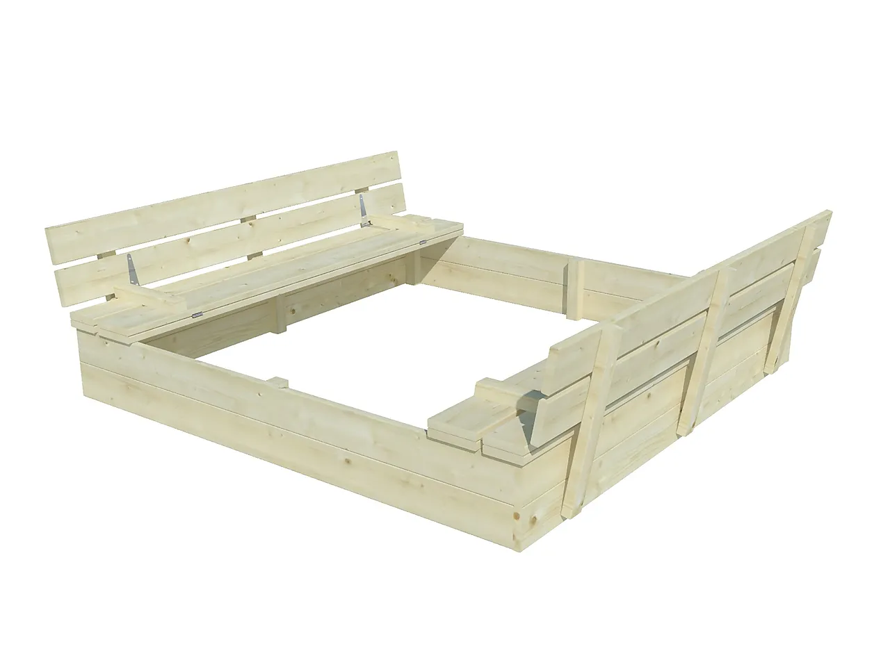 Sandkasse med benklokk 140x140 cm null - null - 2 - Miniatyr