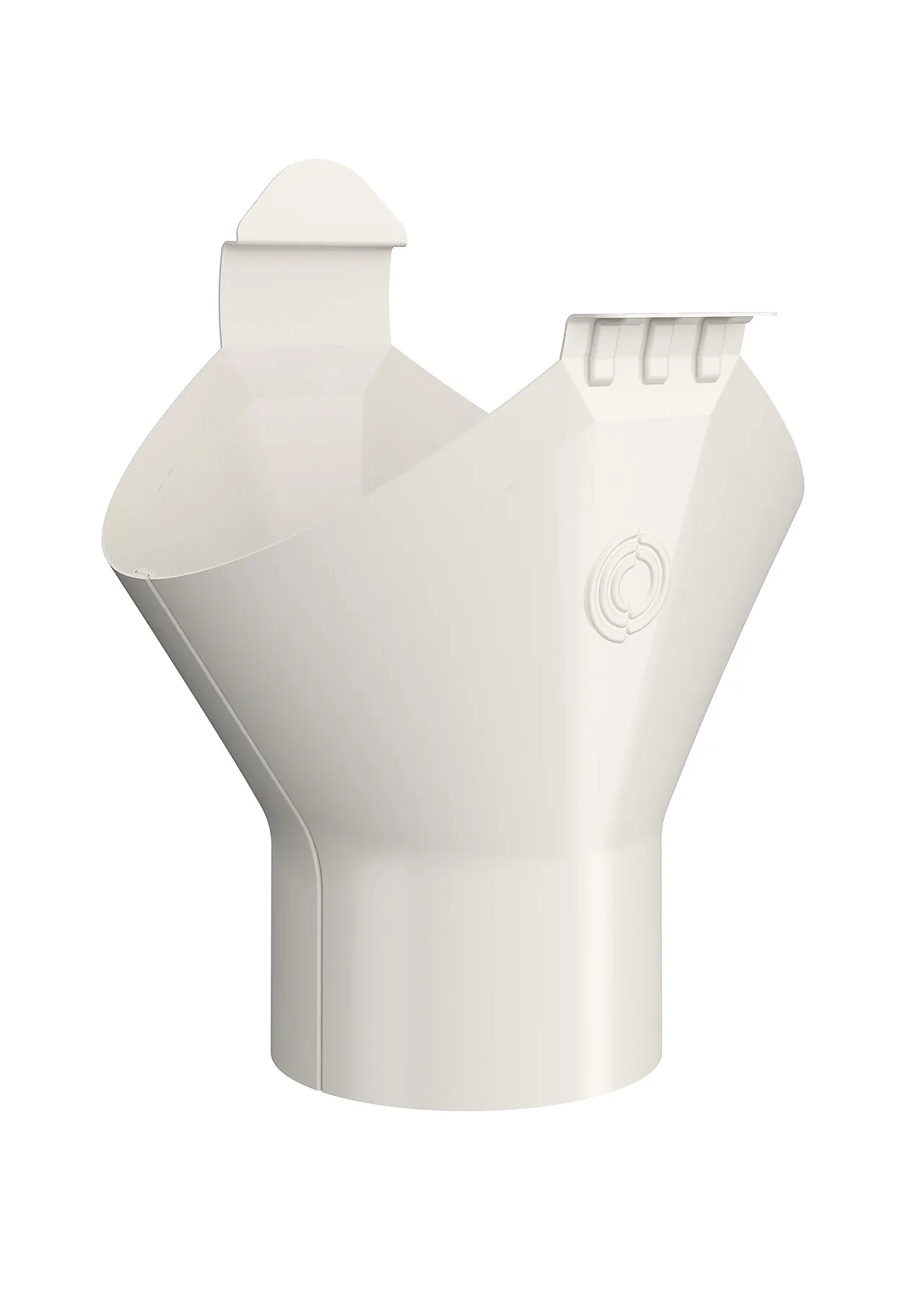 Nedløpskum 125mm/ø75mm avit lindab omv m/klikkfeste bak antikkhvit