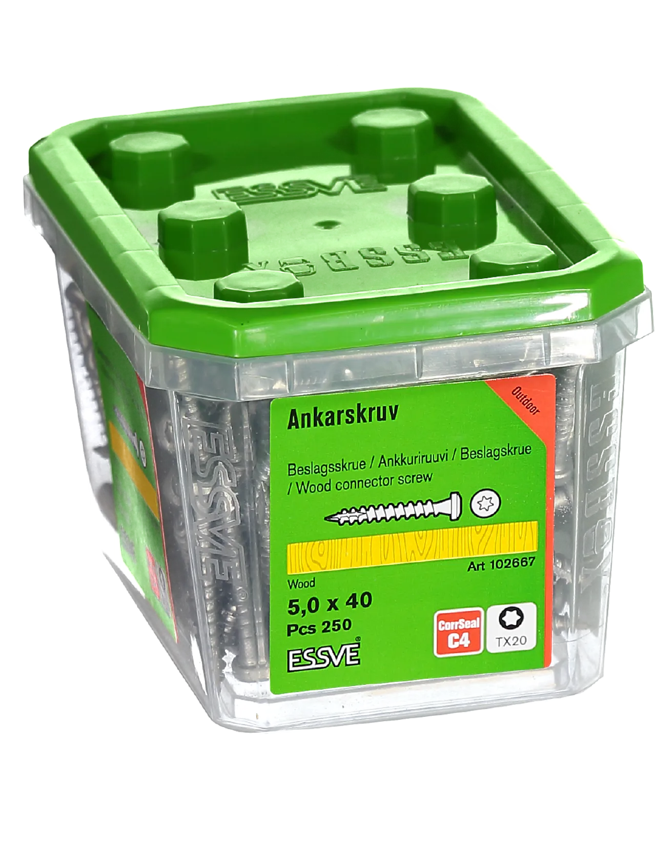 Beslagskrue utendørs 5,0 x 40 mm 250 stk null - null - 2 - Miniatyr