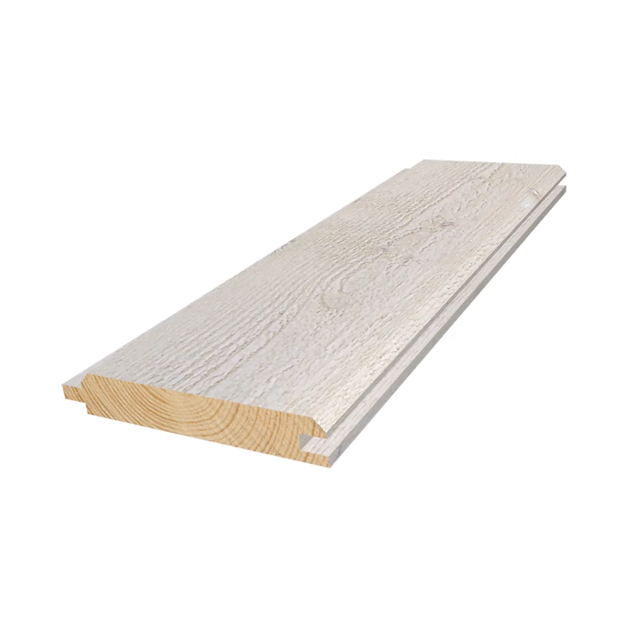 Profilert utvendig kledning fas natur ep grunnet 3 sidig dekkhvit 12x120 mm gran